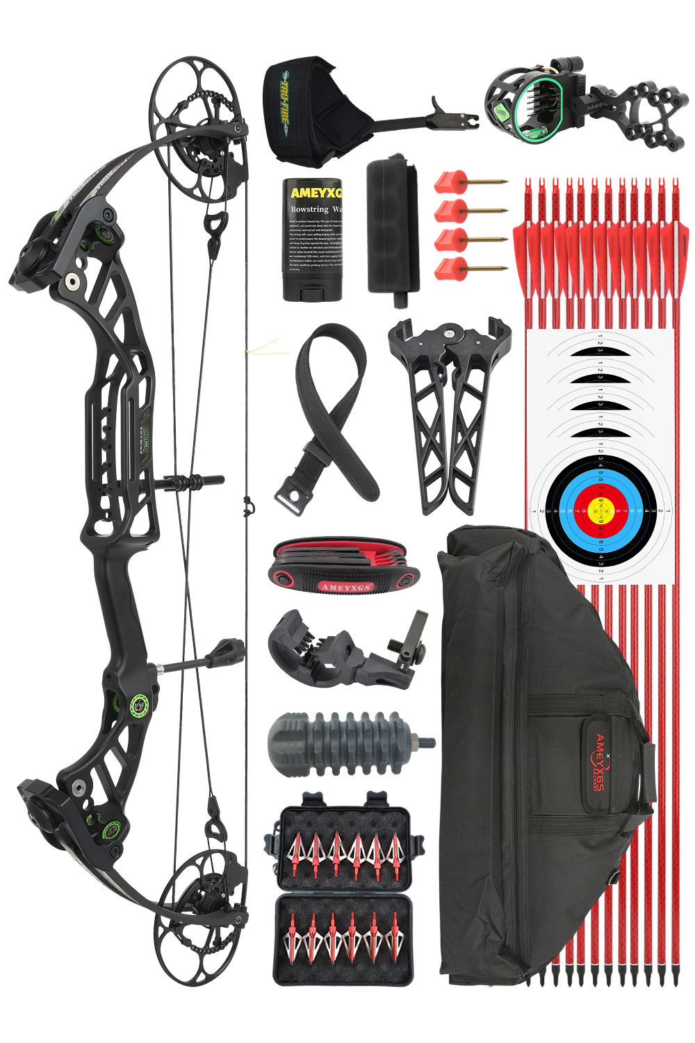 Alien 40–75Lbs CNC Aluminum Alloy Hunting Compound Bow Kit