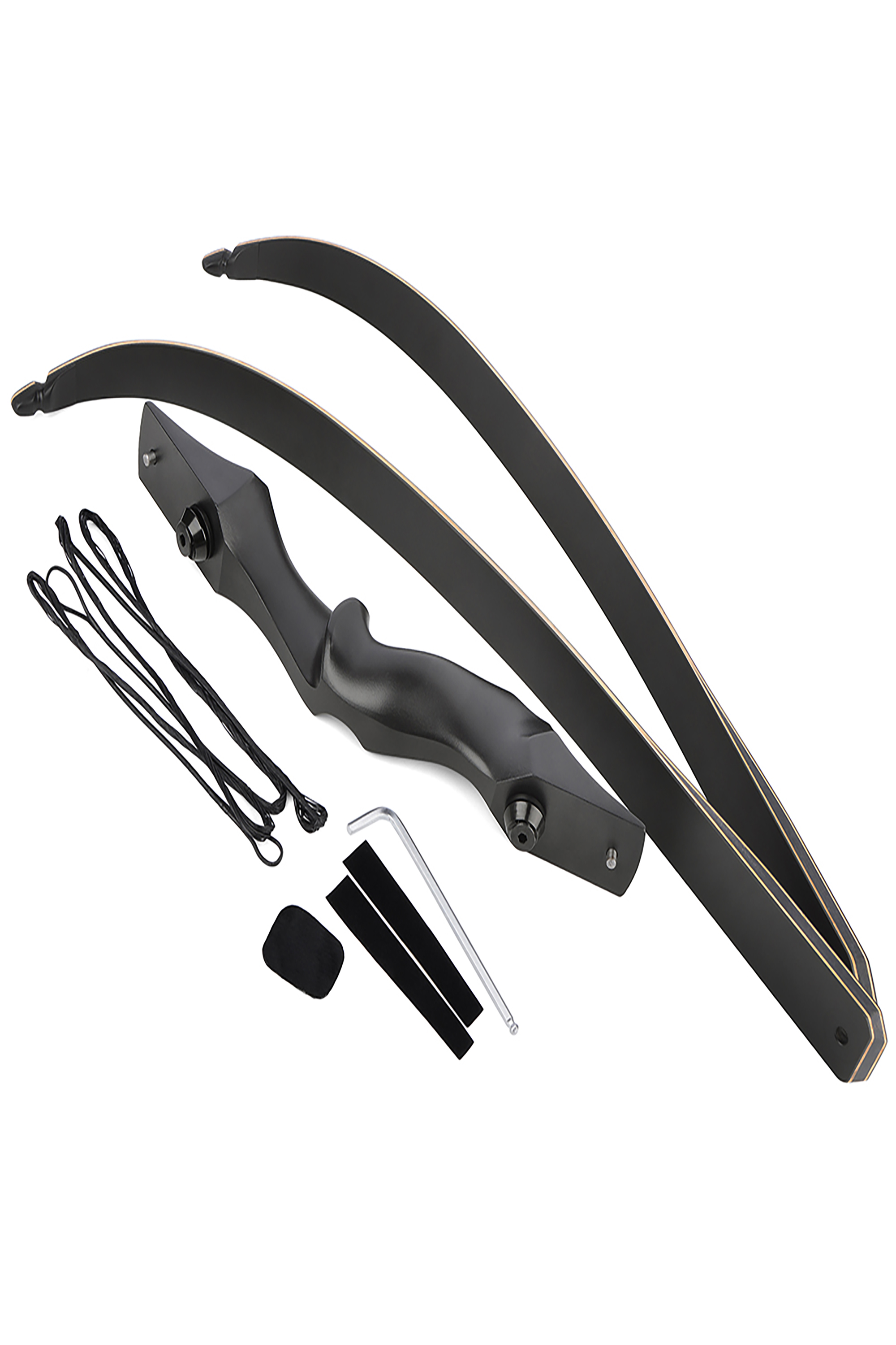 60 inch Archery Recurve Bow Set 25-65lbs RH Takedown Bow Hunting