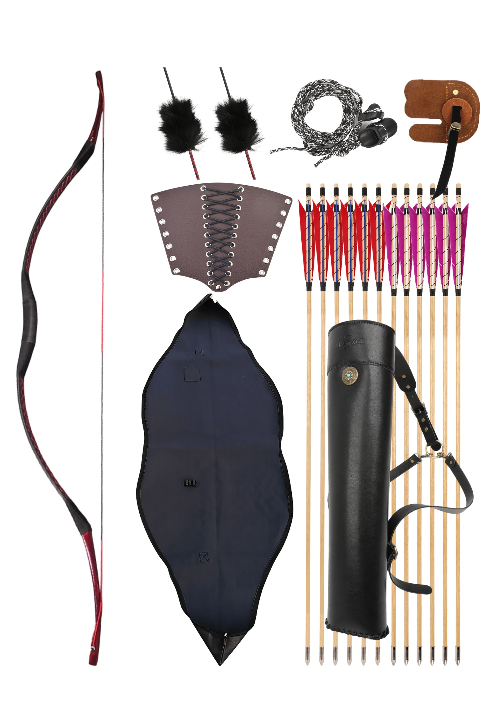 LOKE Traditional Recurve Mongolian Horsebow 25-55lbs Wood