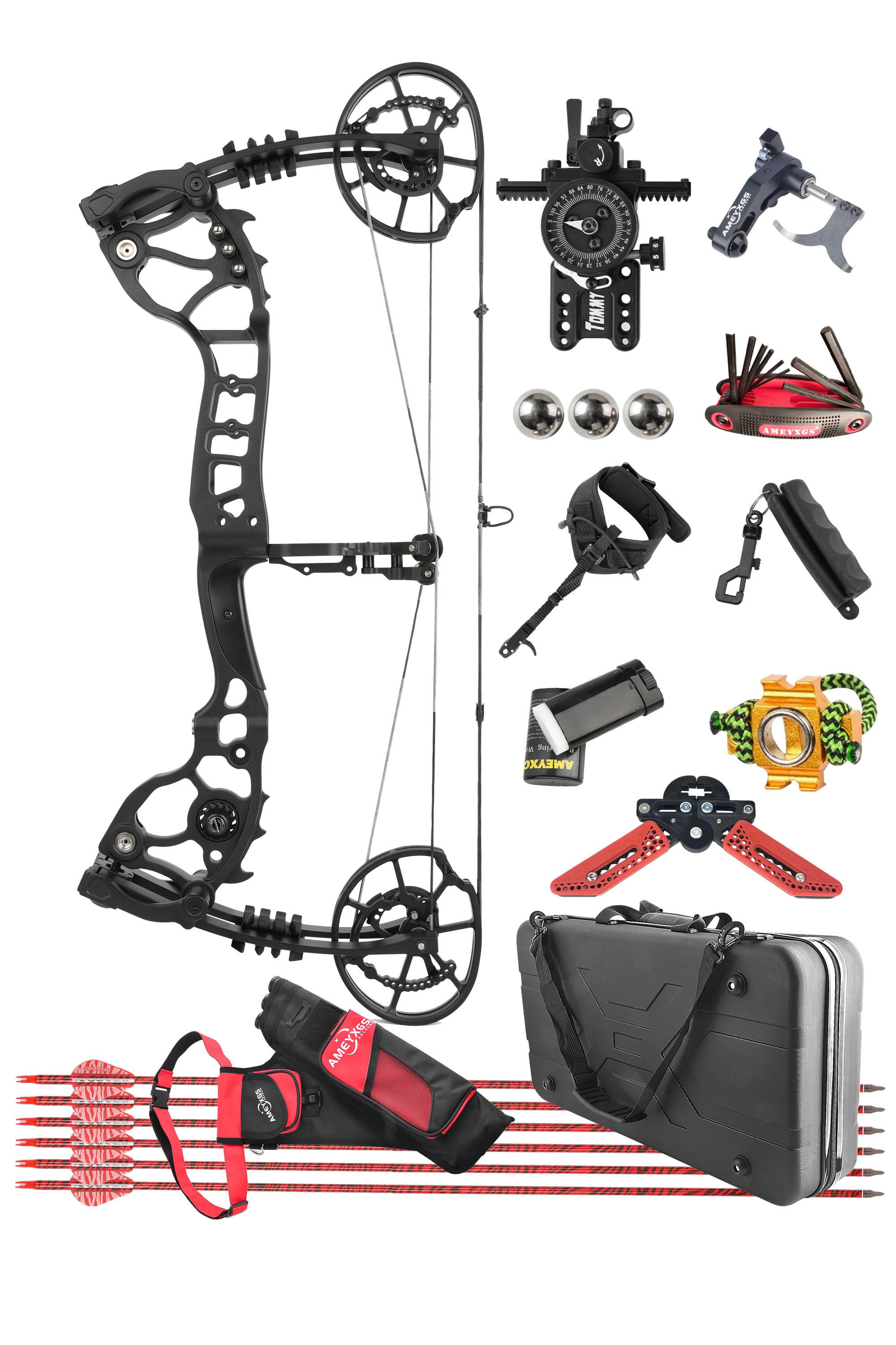 JUNXING Compound Bow 20-70lbs Target Kit 510FPS Hunting Archery