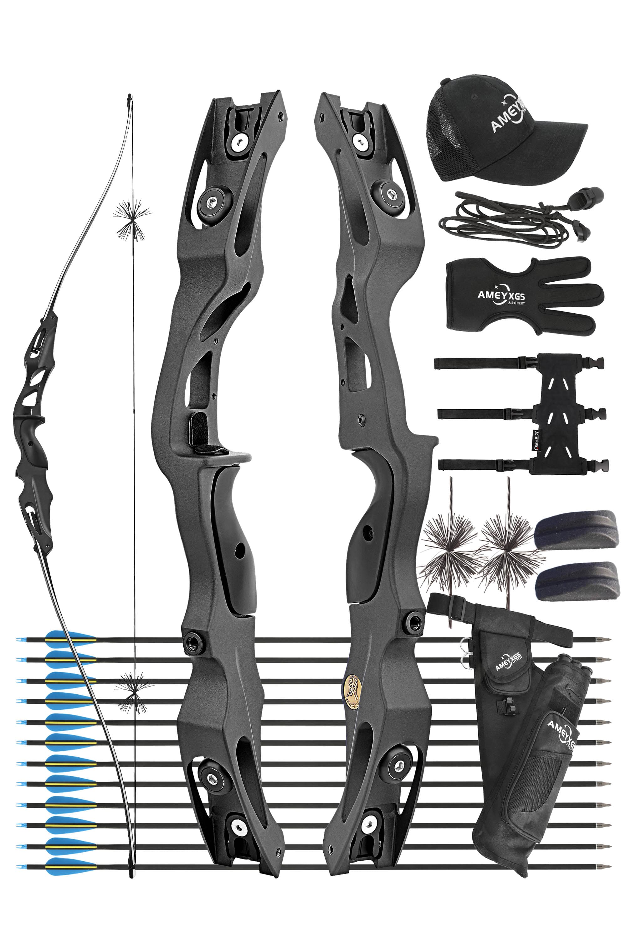 62" Recurve Bow 20-50lbs Adjustable Dual Damping