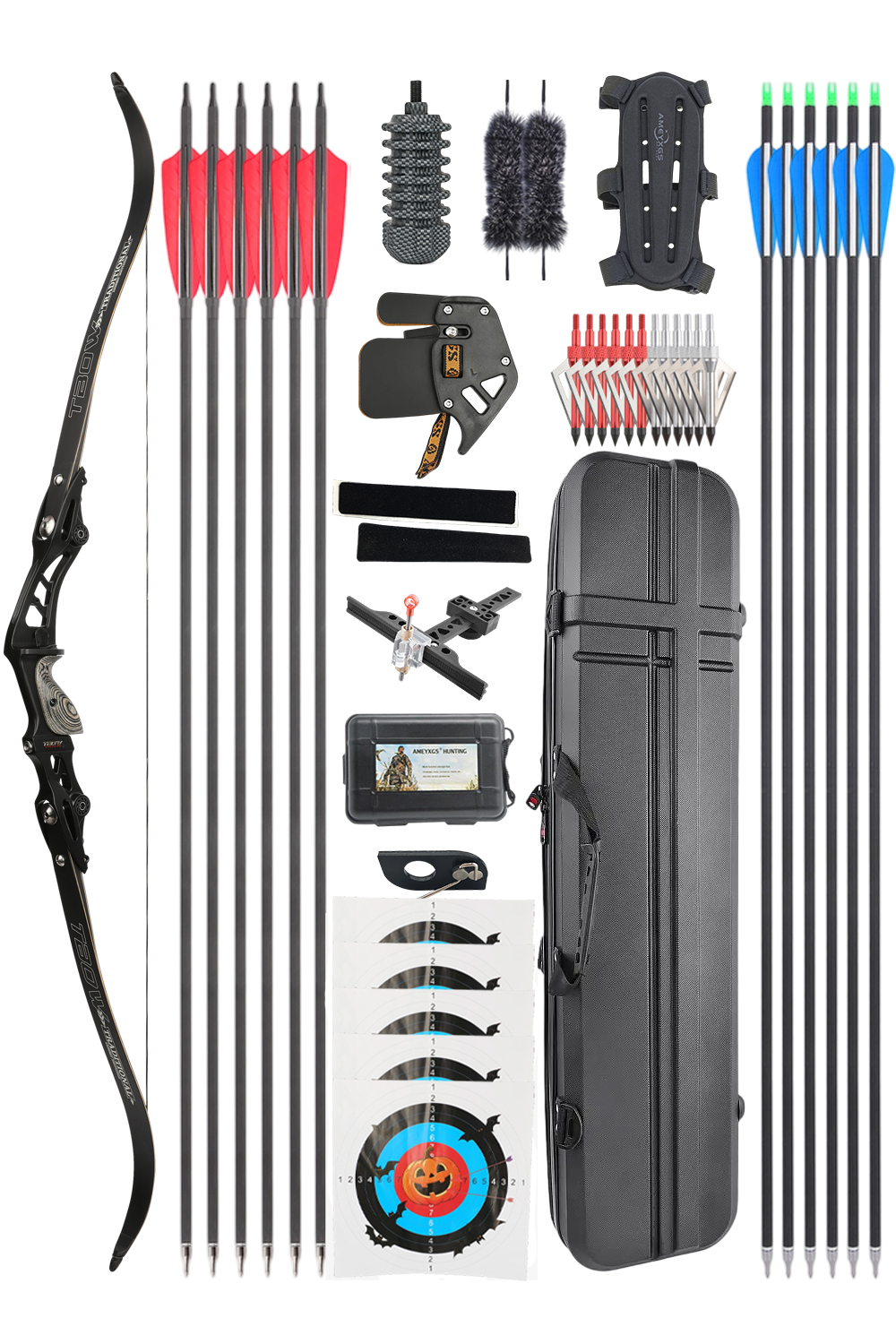 Junxing F263 ILF 62" CNC Aluminum Takedown Hunting Recurve Bow