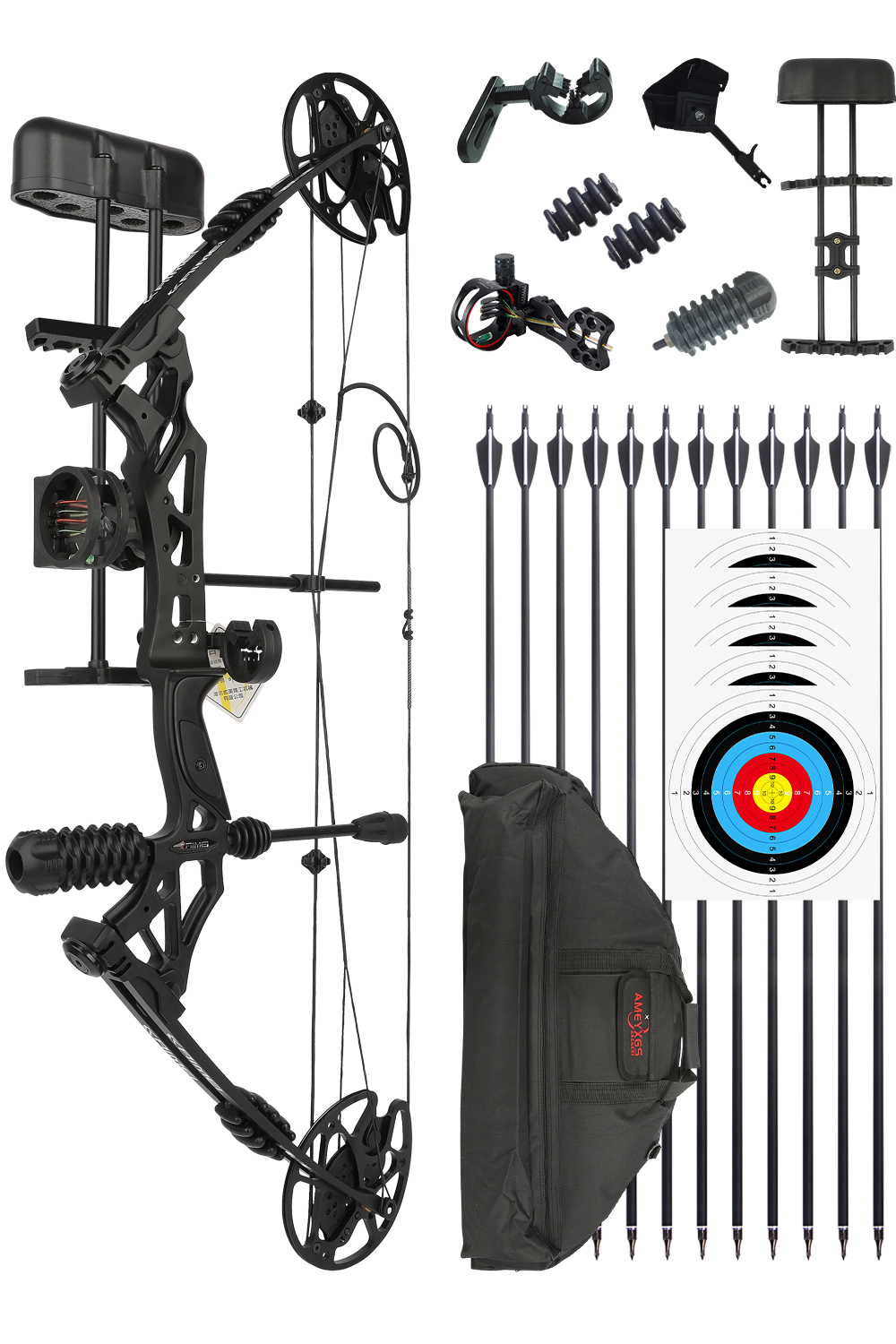 Kaimei Han 30-60Lbs Archery Hunting Compound Bow Set-Lokearchery