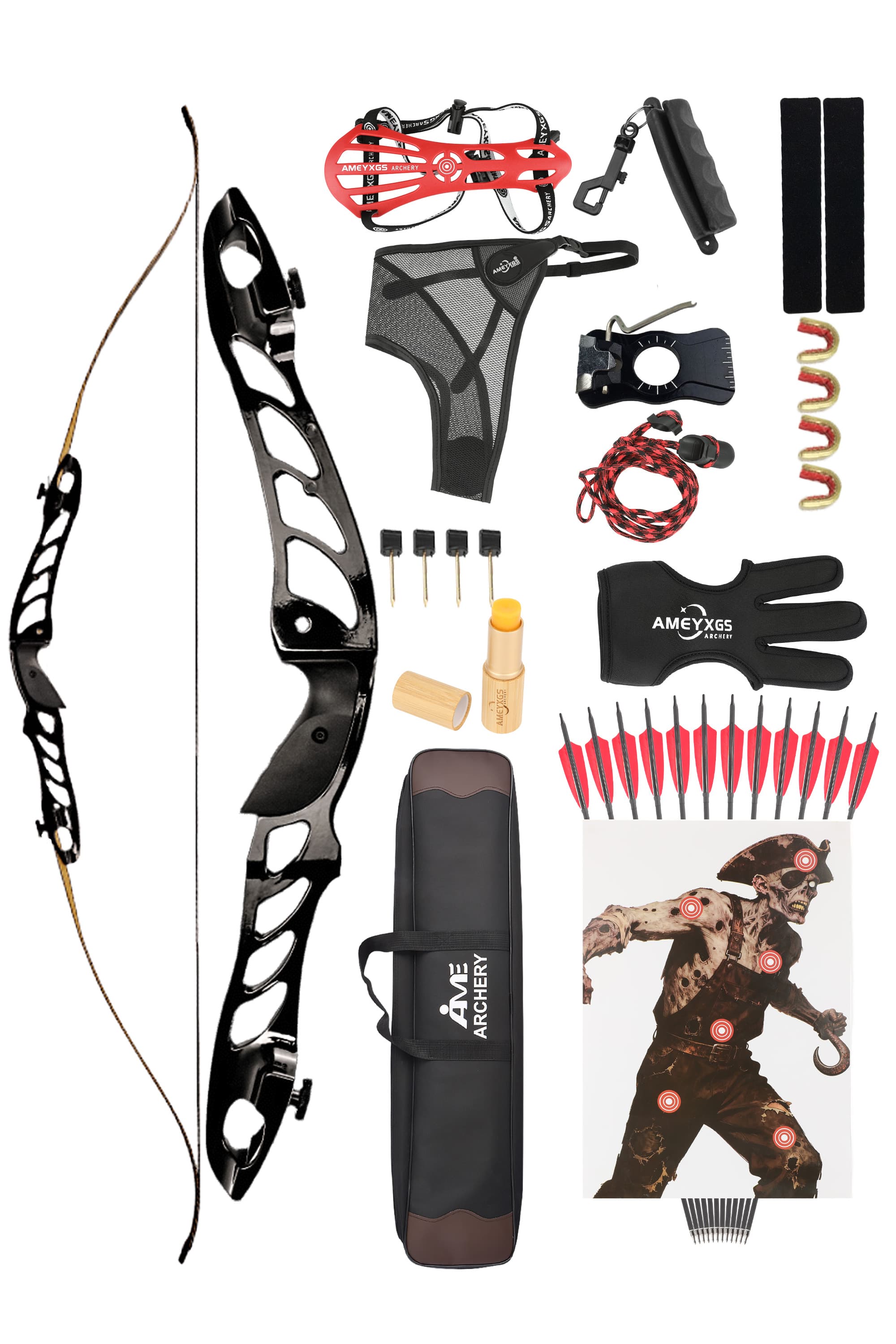 68" Recurve Bow 18-38lbs Traditional  Long Bow Shooting