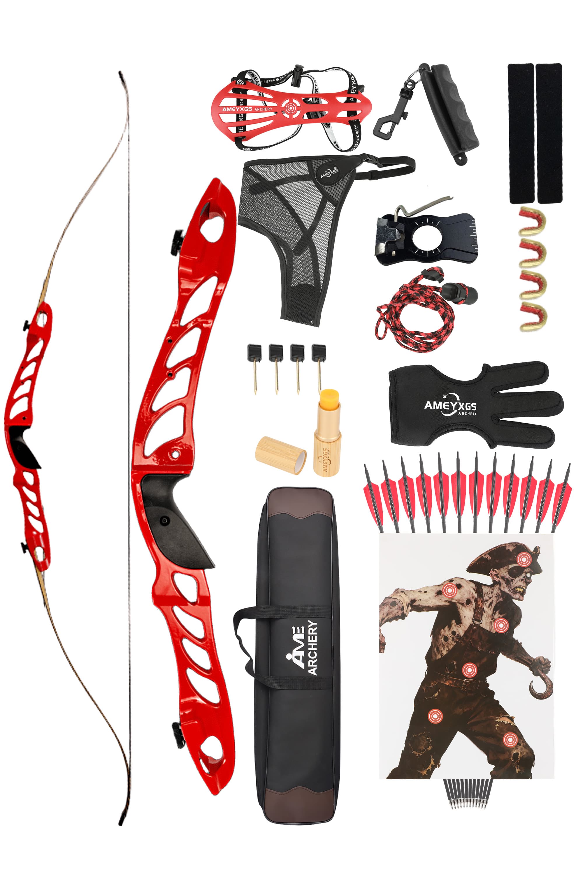 68" Recurve Bow 18-38lbs Traditional  Long Bow Shooting