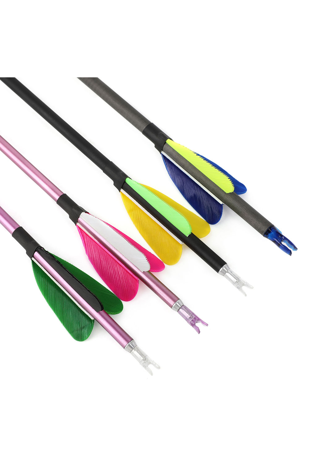 2 Inch Heart Shape Real Feather Archery Fletching-50Pcs