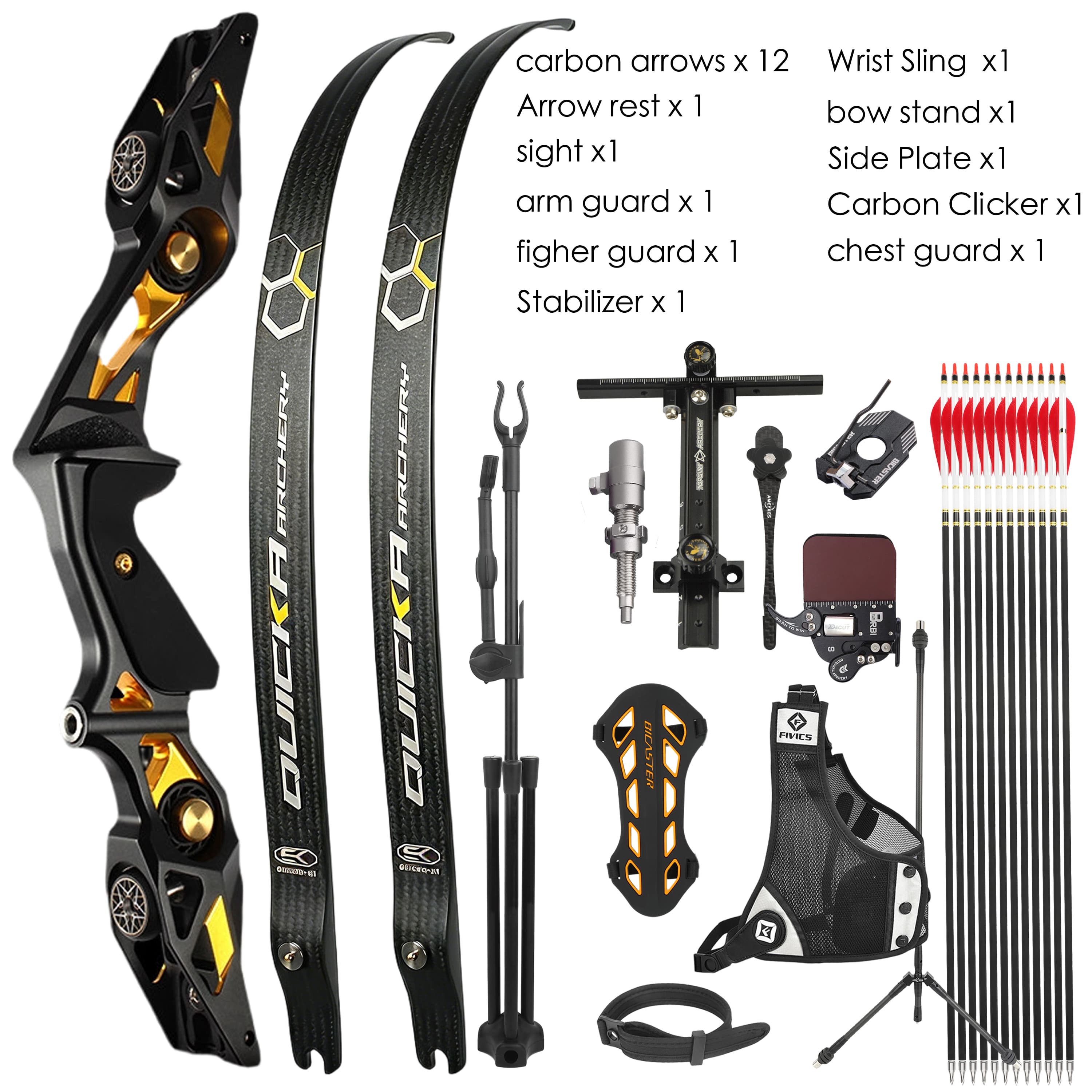 BOSEN 18-50lbs Recurve Bow Kit Takedown Archery Set for Beginners