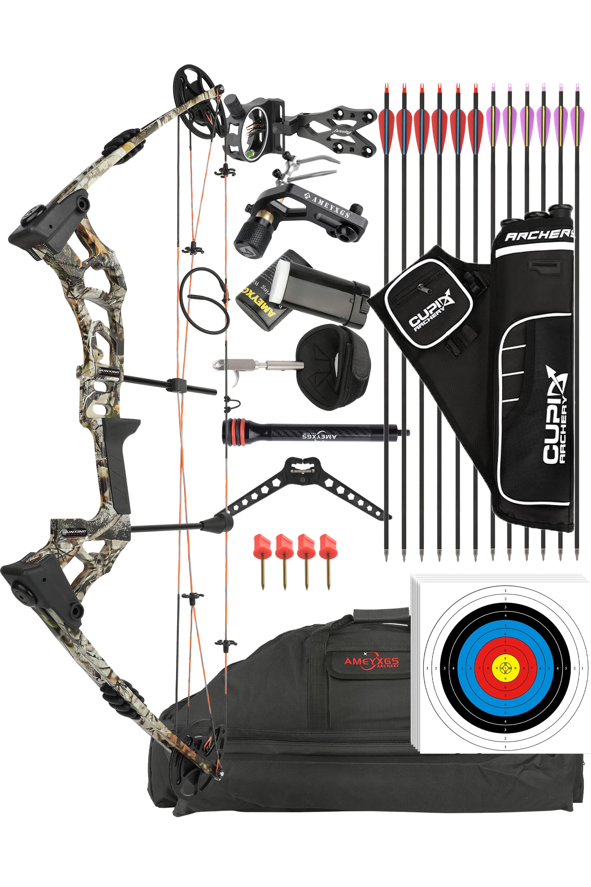 0-70lbs Compound Bow Set IBO 320FPS Archery Targeting