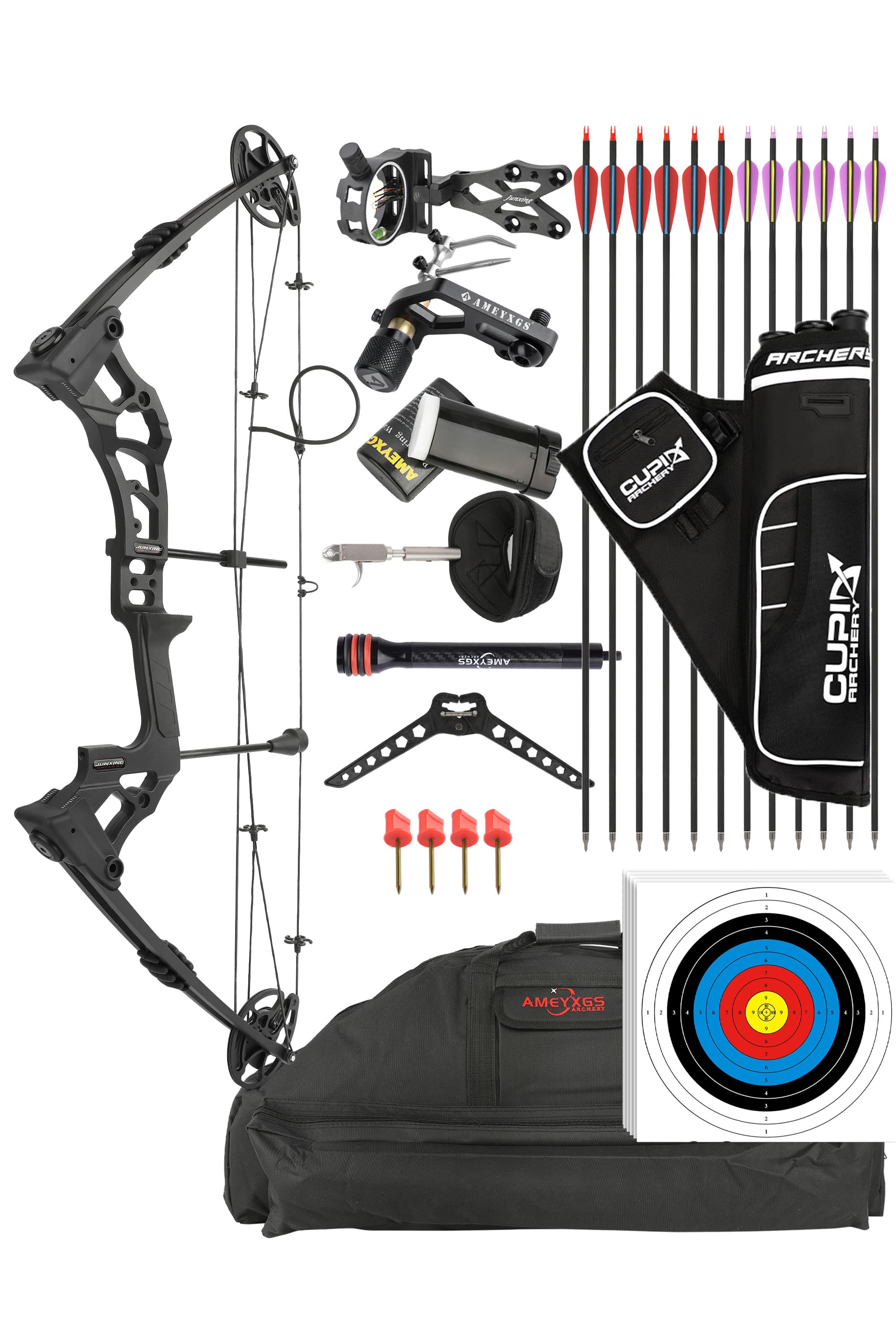 0-70lbs Compound Bow Set IBO 320FPS Archery Targeting