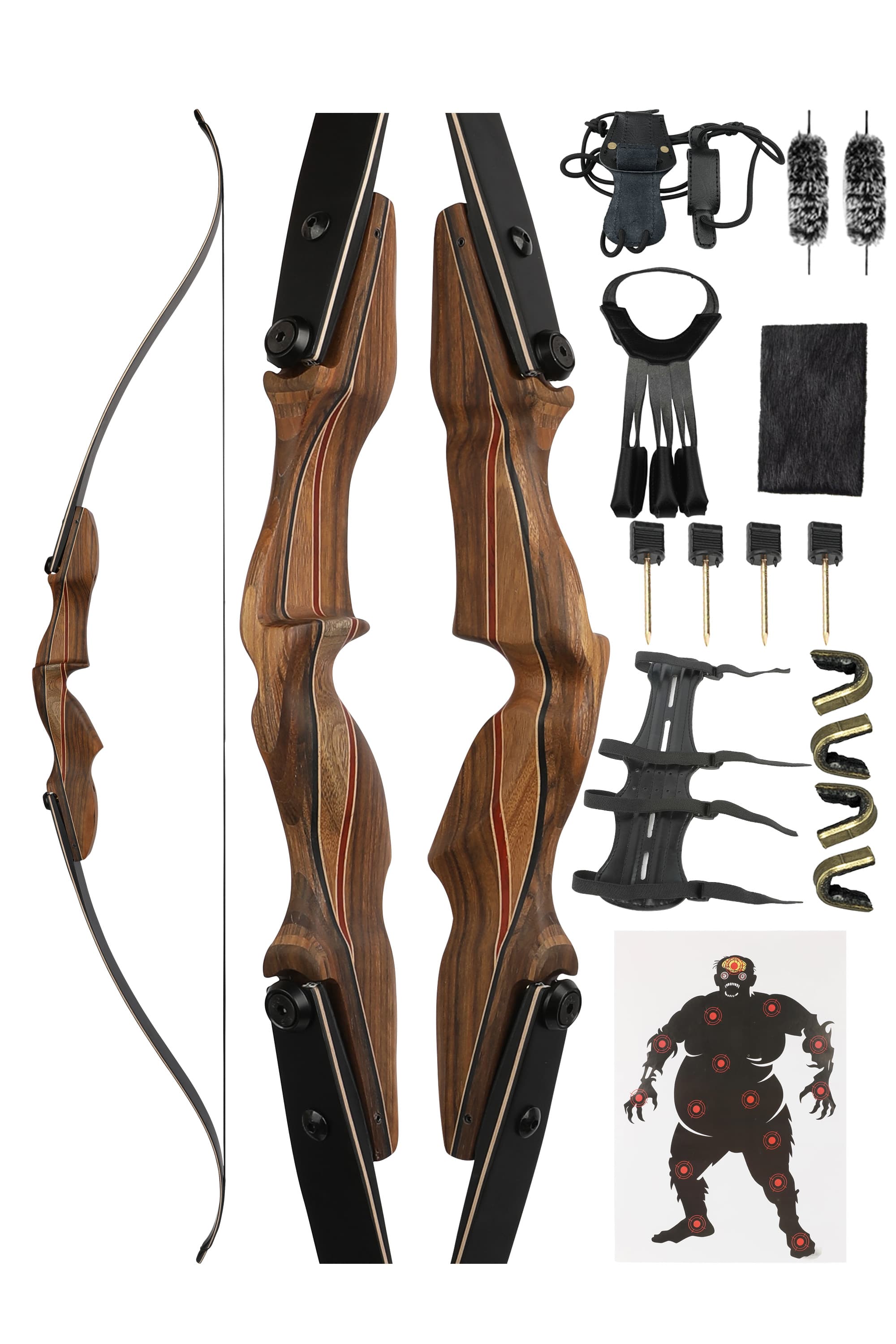 Archery 30-60lbs Traditional Bow 60inch Recurve Longbow