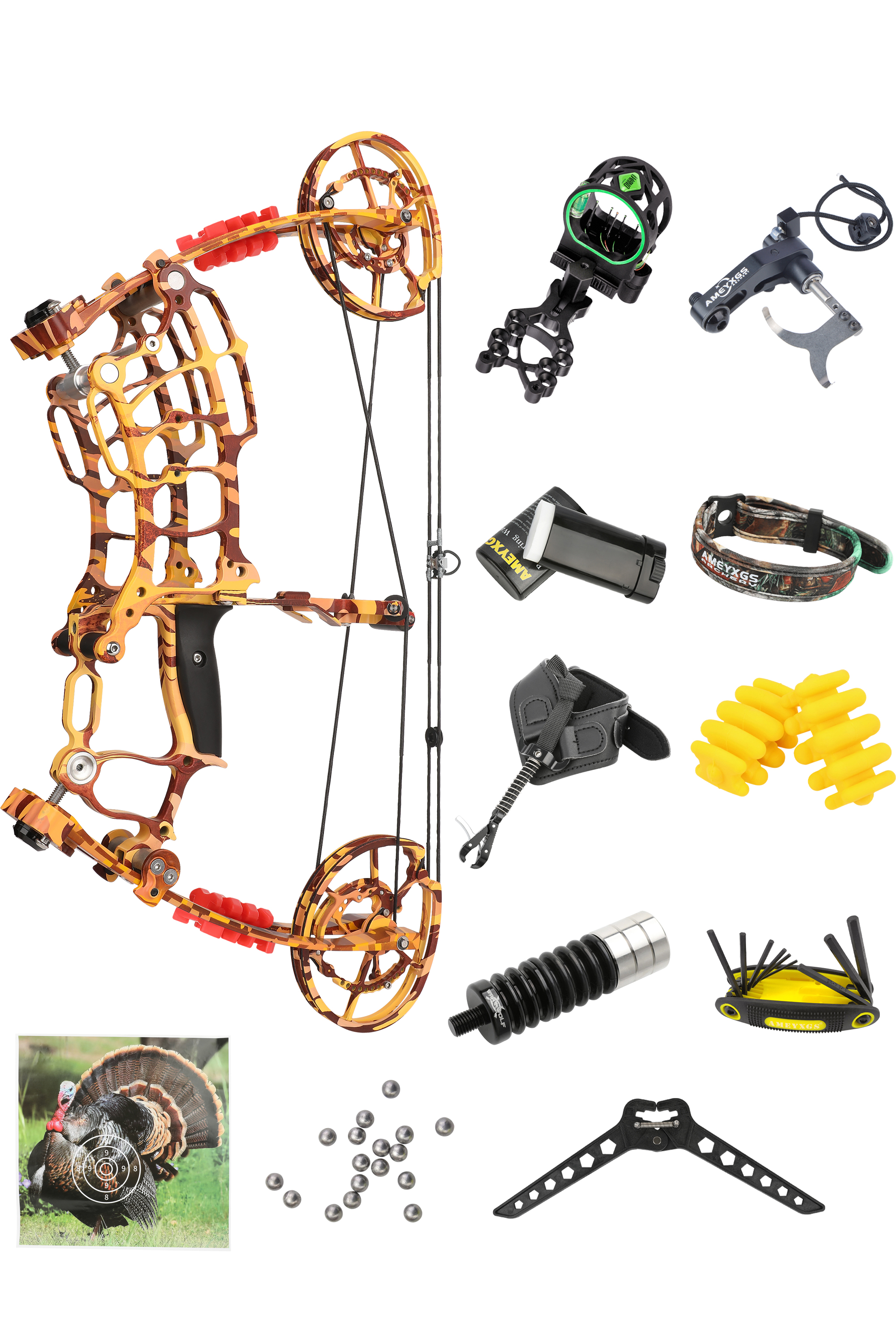 Short Axis Dual-use Compound Hunting Bow 30-70 lbs