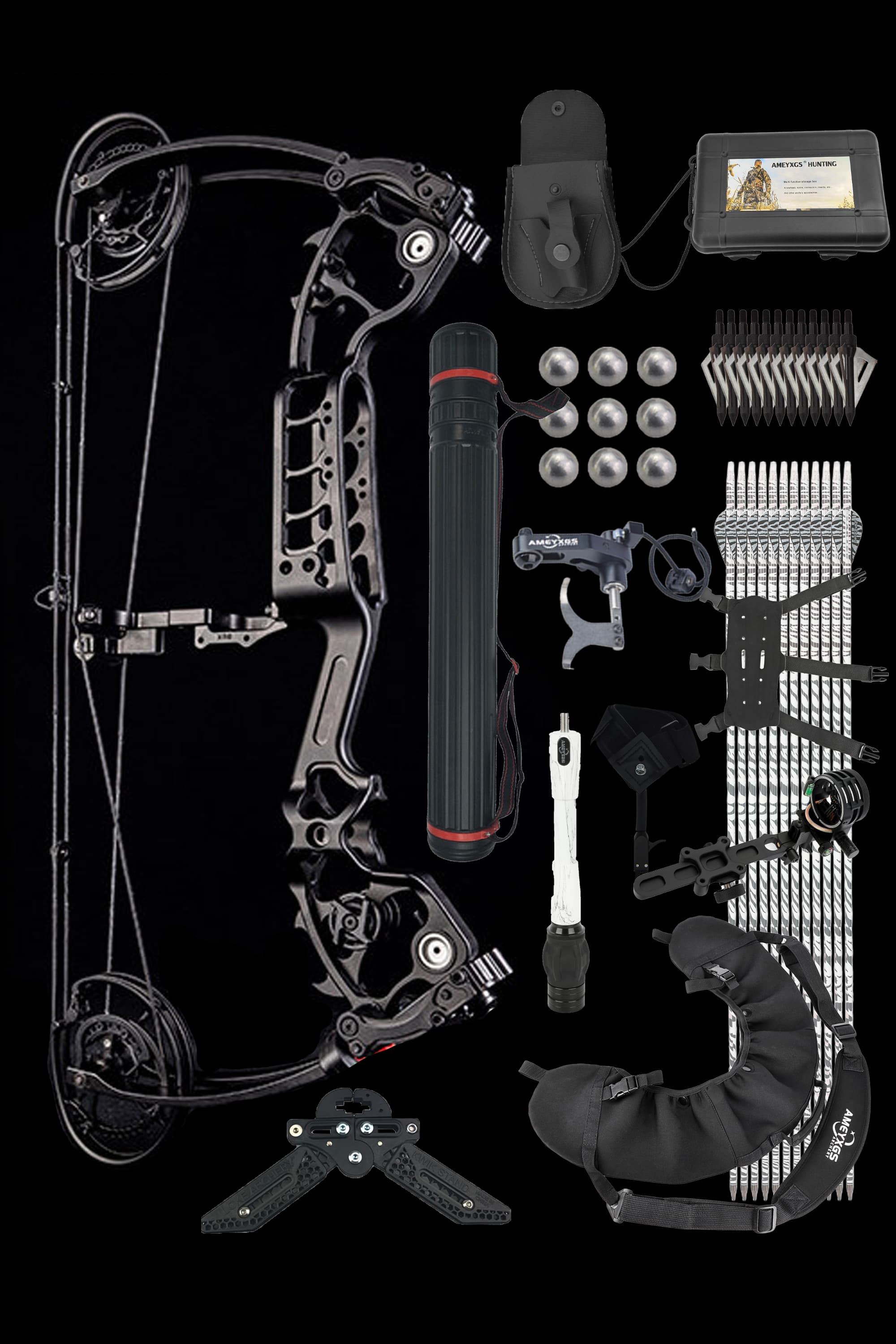 40-70lbs Compound Bow Set IBO 342FPS Archery Target