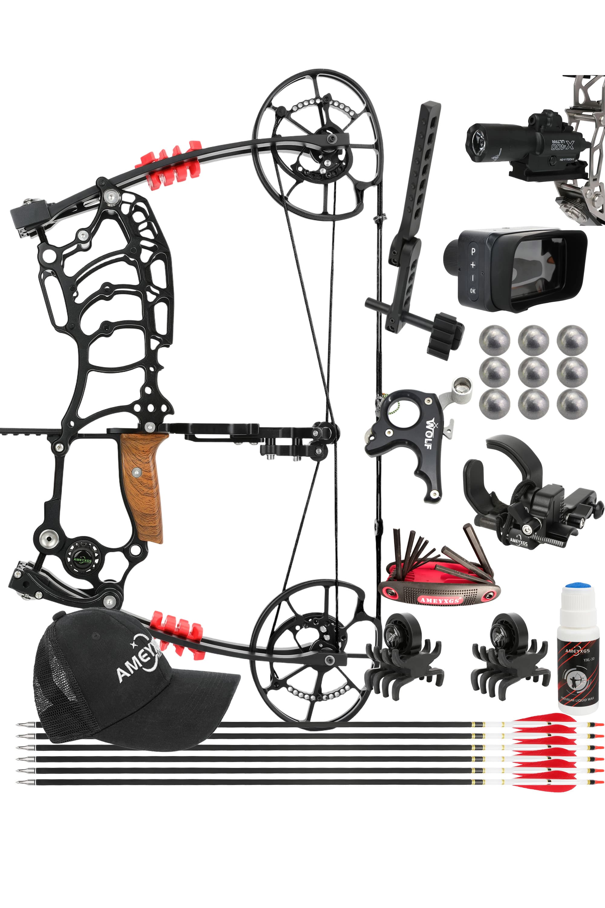 LOKE Dual -use Compound Bow 30-70lbs,Artchery RH LH Shooting