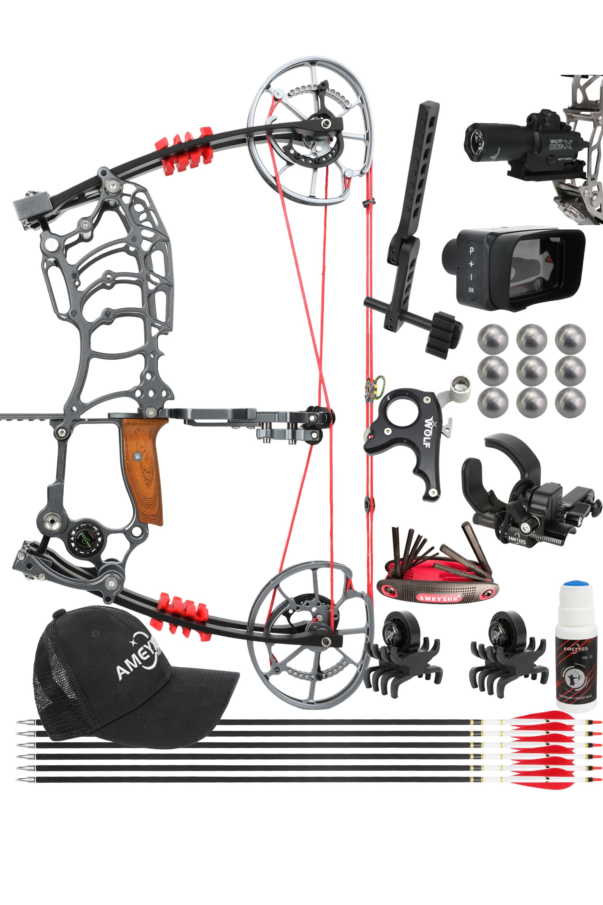 LOKE Dual -use Compound Bow 30-70lbs,Artchery RH LH Shooting