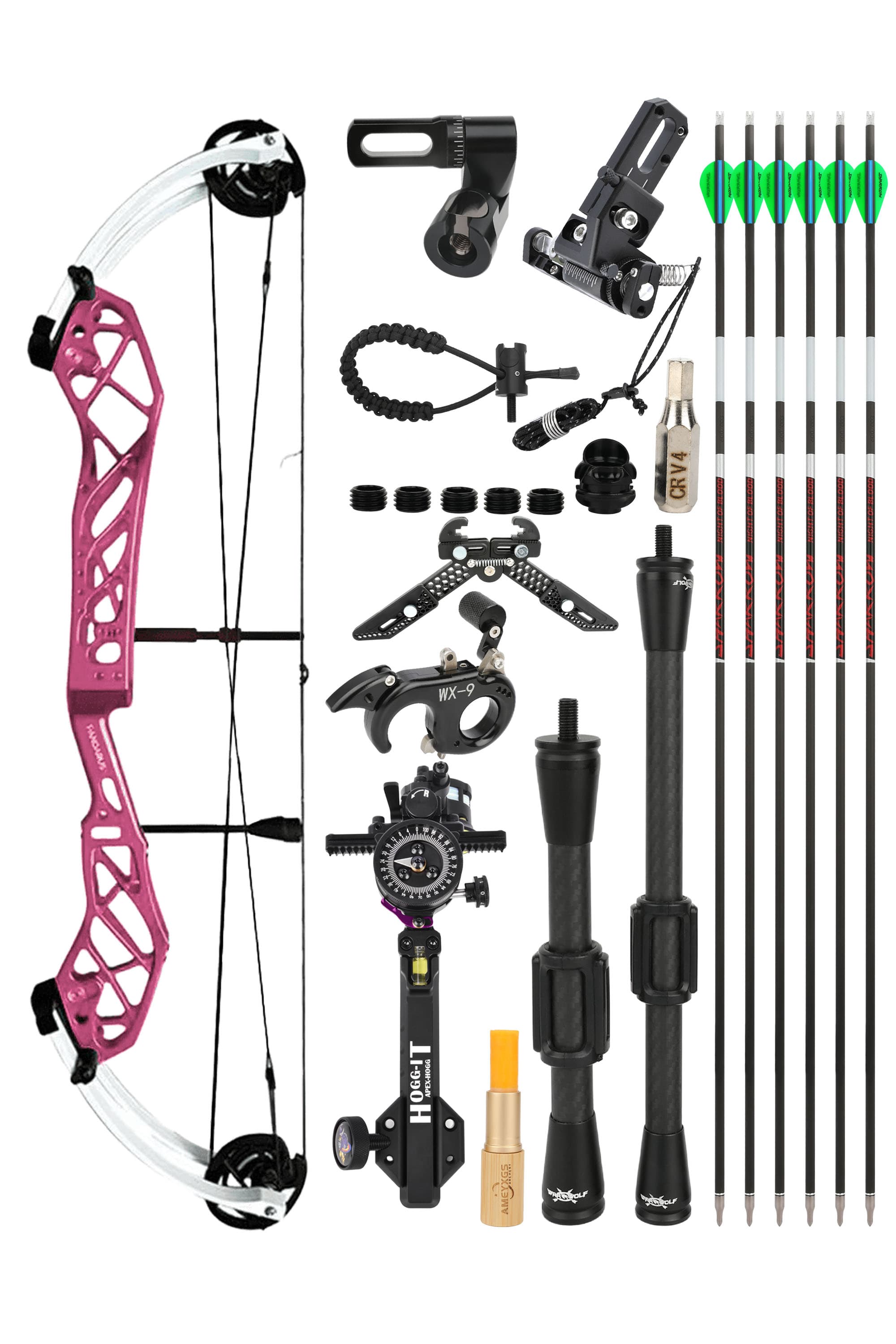 50-60lbs Compound Bow Set IBO 330FPS Archery Target