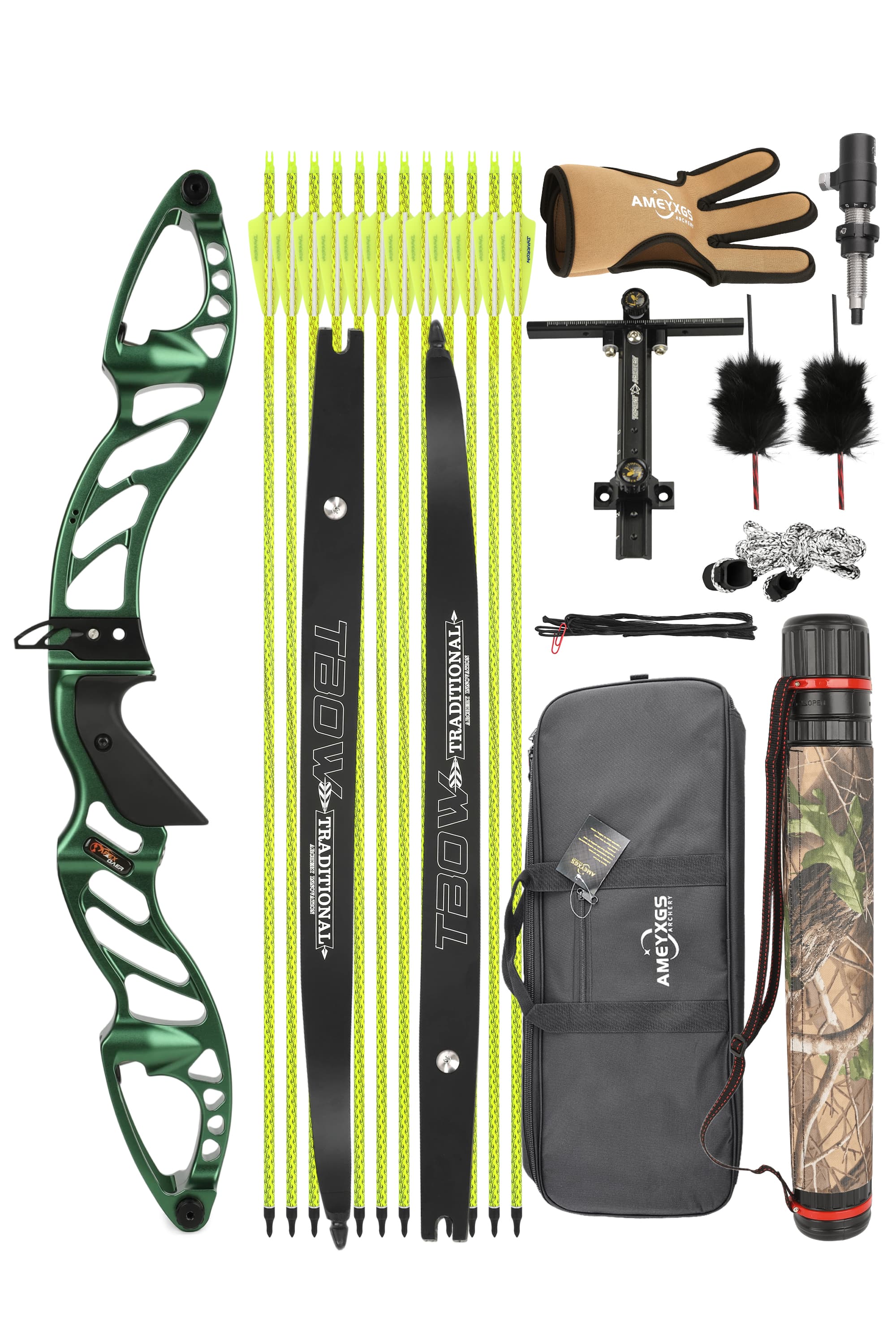 Archary Recurve Bow 25-60lbs Takedown Bow Shooting