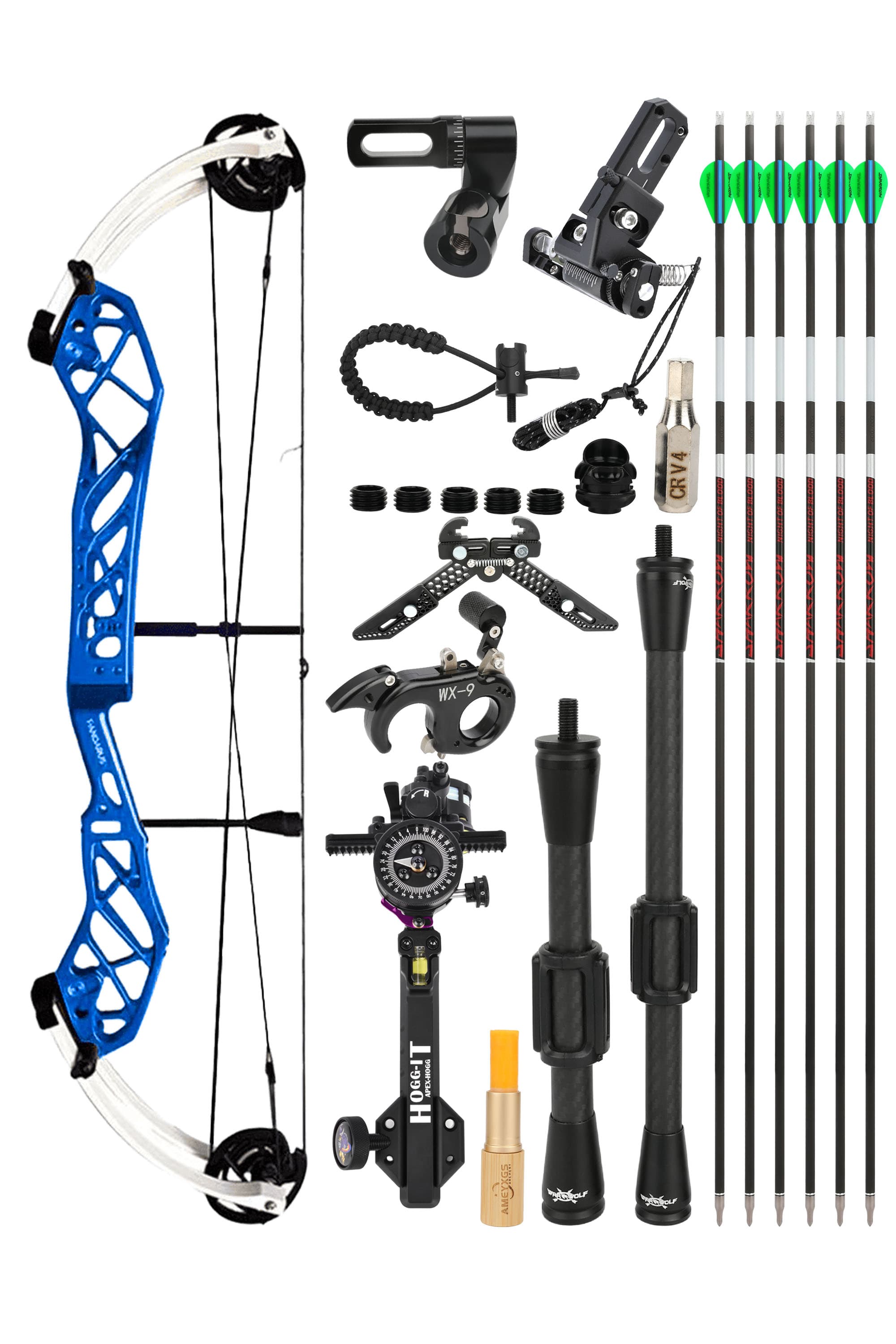 50-60lbs Compound Bow Set IBO 330FPS Archery Target