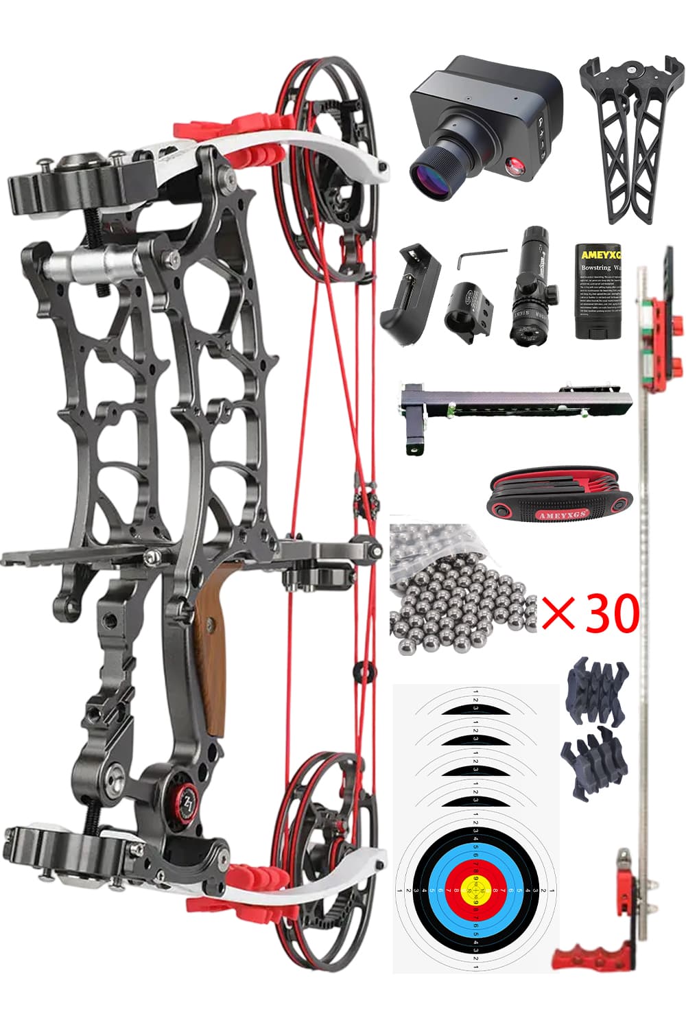 17" RH LH 30-75 lbs Compact Ball Bearing Compound Bow Set-Lokearchery