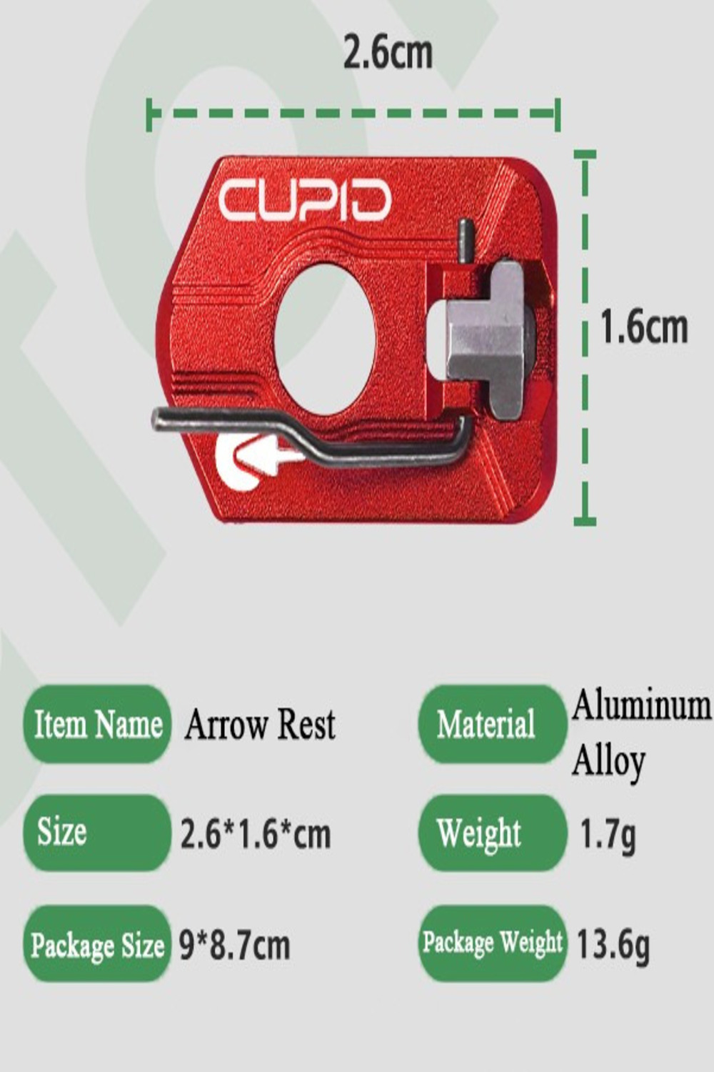 Recurve Bow Arrow Rest Lightweight Magnetic Self-Adhesive