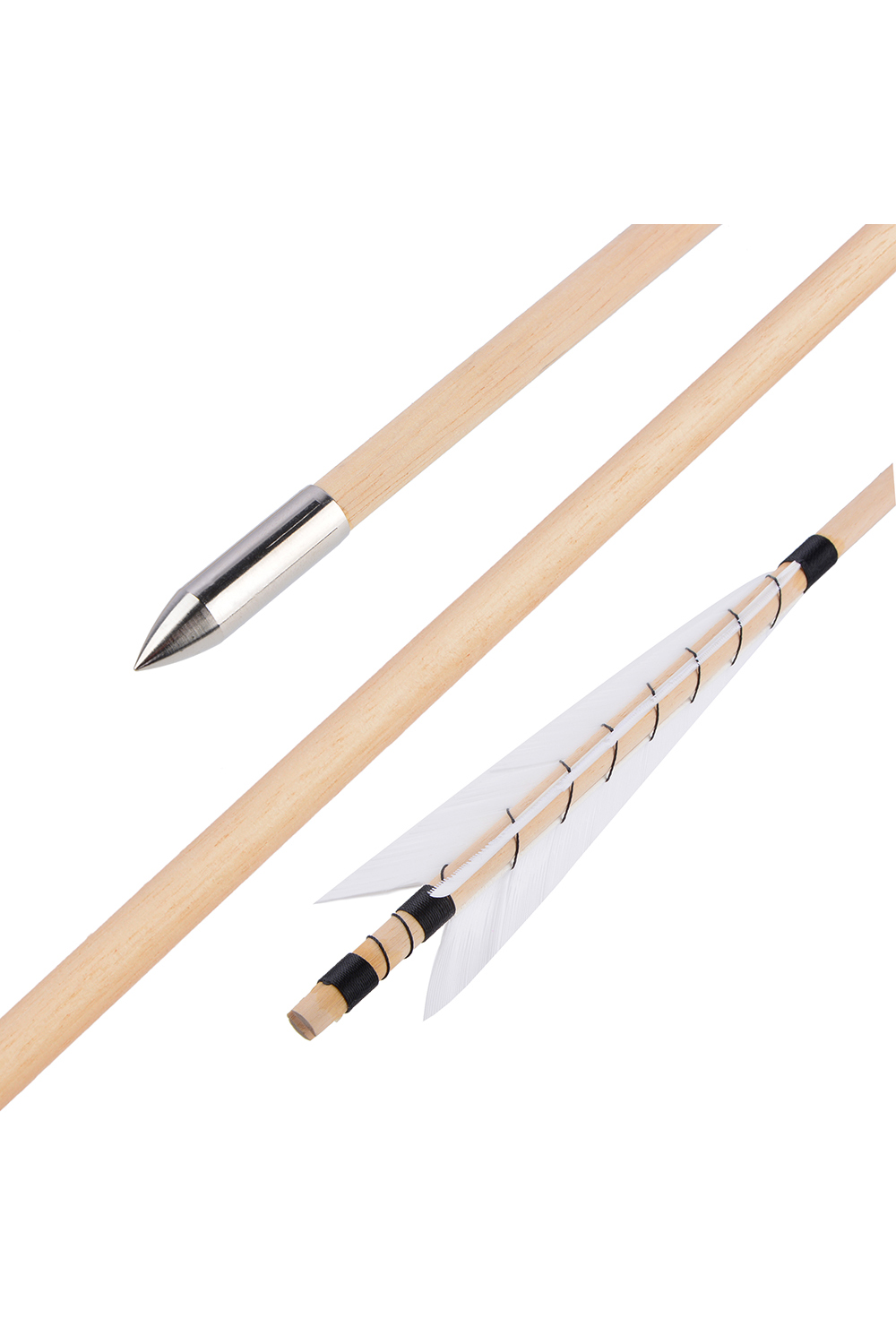 32” Traditional Wooden Arrow Turkey Arrow Feather-Lokearchery