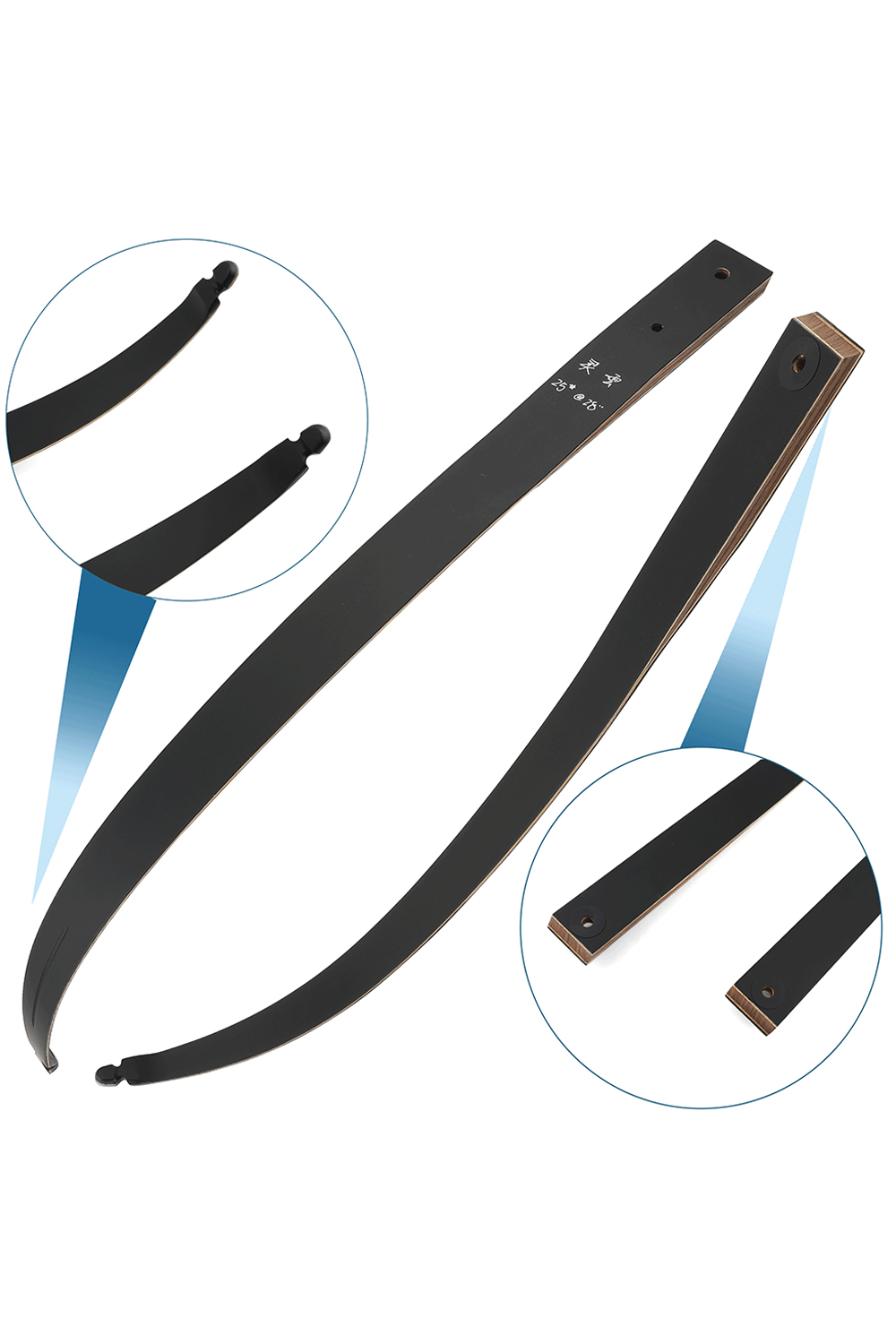 Black Hunter Recurve Bow Arm Ideal for Hunting and Training-Lokearchery