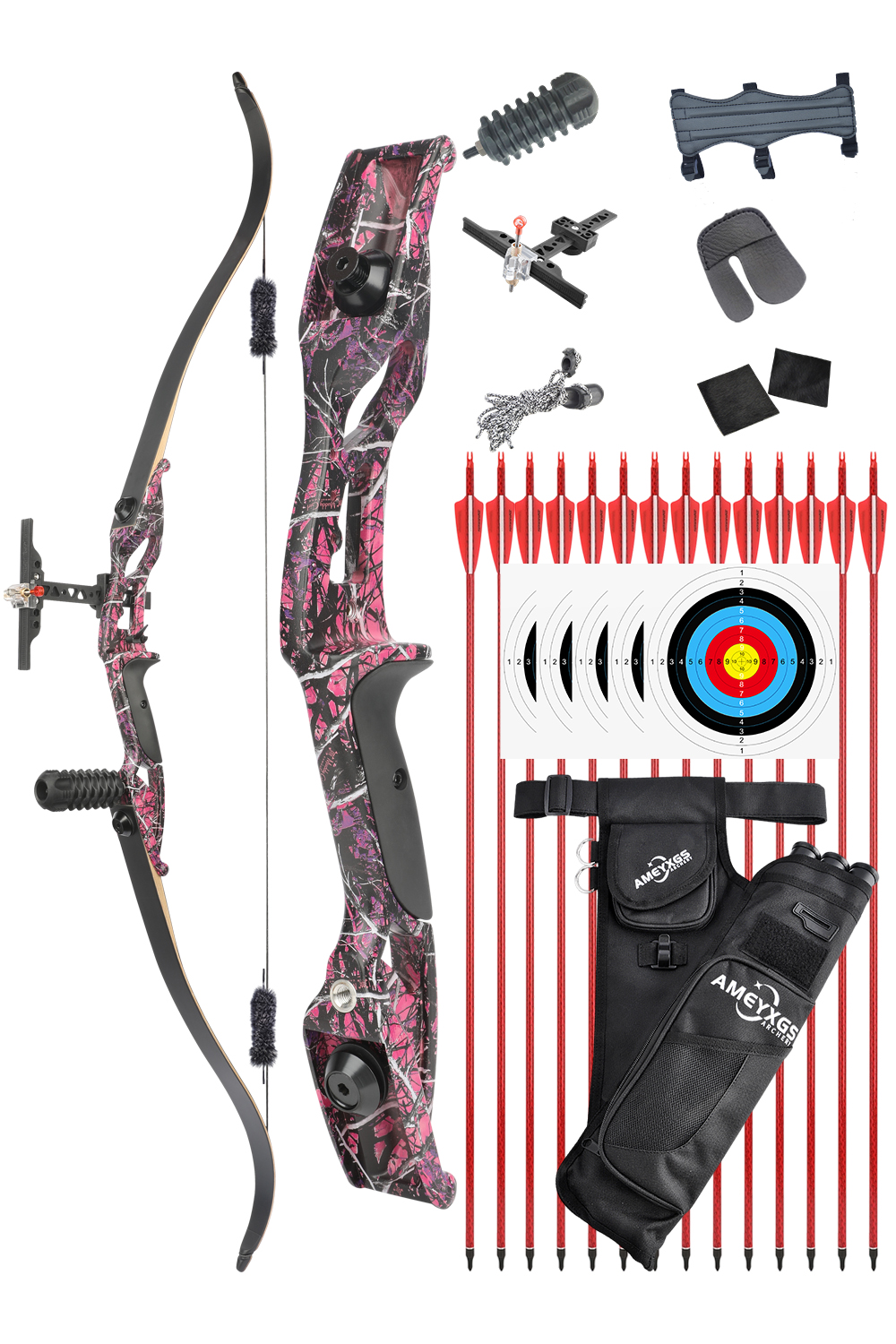 Junxing F179 30-50Lbs Takedown Hunting Recurve Bow Set-Lokearchery