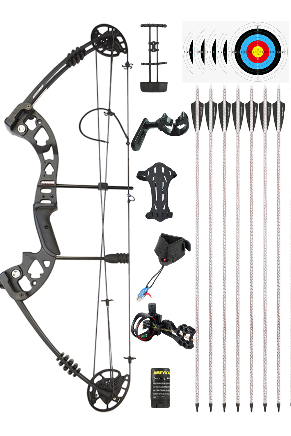 Junxing M131 30-55Lbs Archery Compound Bow Hunting Set-Lokearchery