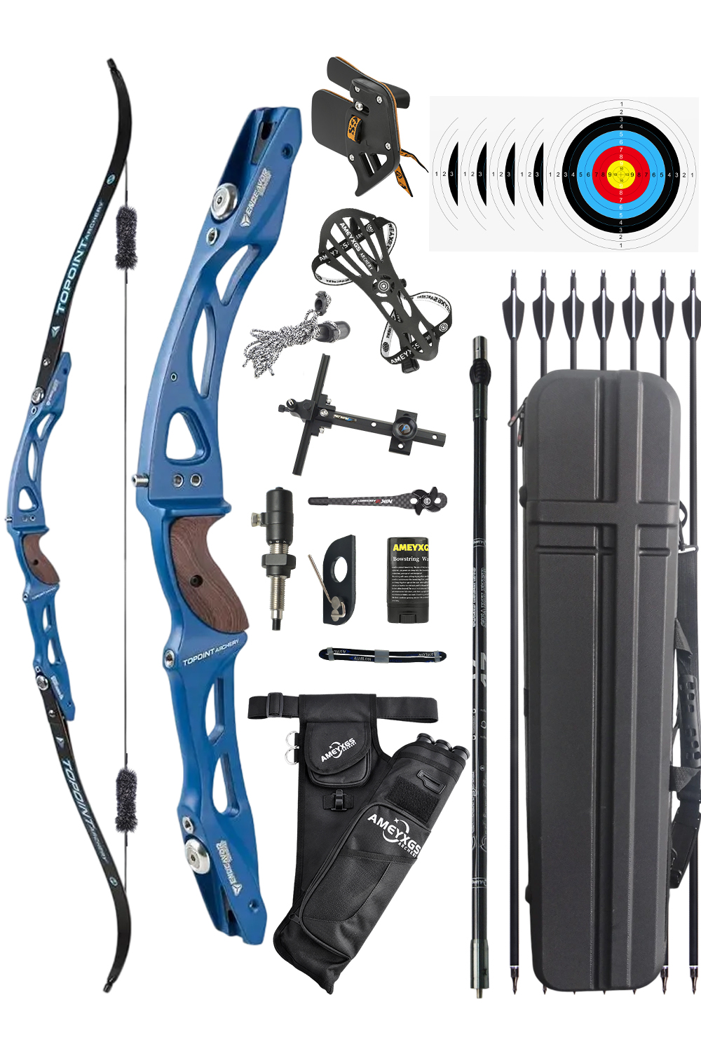 Topoint R10 ILF 18-44Lbs Intermediate Shooter Competitive Recurve Bow Set-Lokearchery