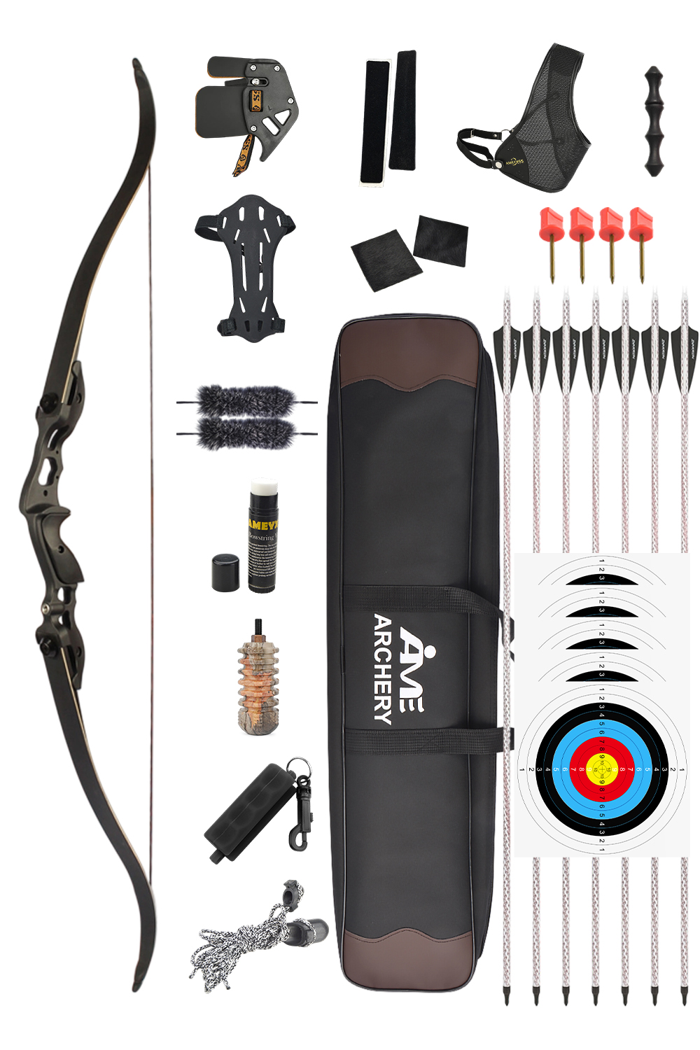 Junxing F185 30-60Lbs Archery Hunting Recurve Bow Set-Lokearchery