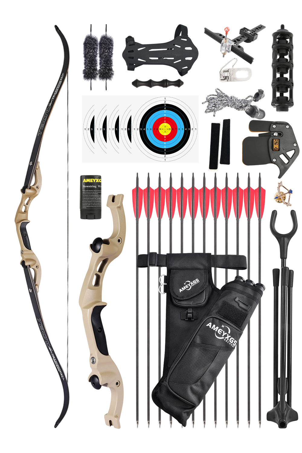 Junxing H3 25-60Lbs Aluminum Alloy Hunting Recurve Bow Set