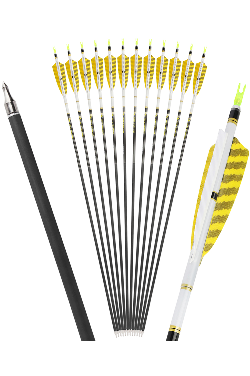 Deer Crossing 32 inch 300-800 Spine Hunting Carbon Arrows