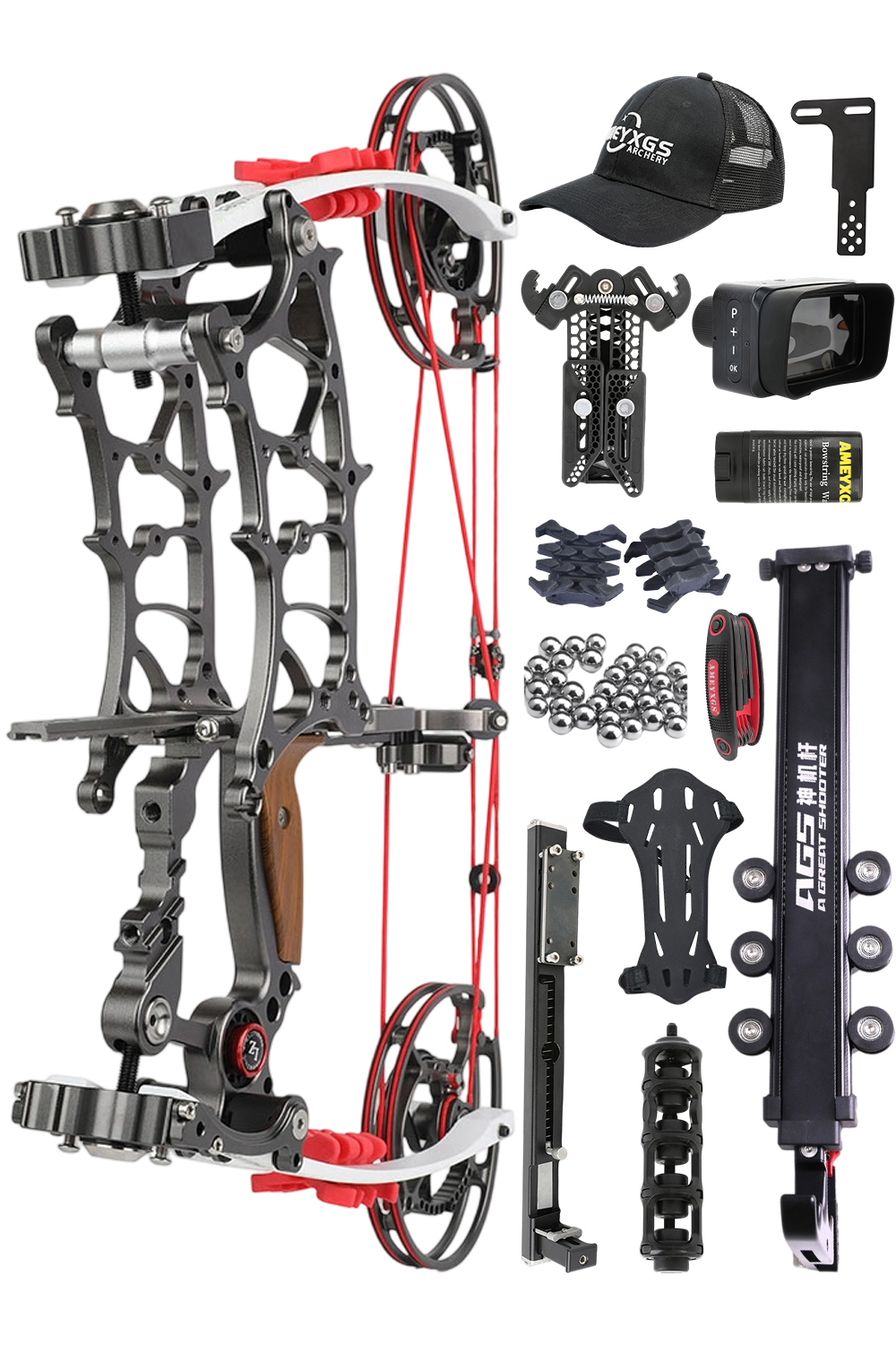 Toulu 30-75Lbs CNC Compact Hunting Dual-Purpose Compound Bow Set