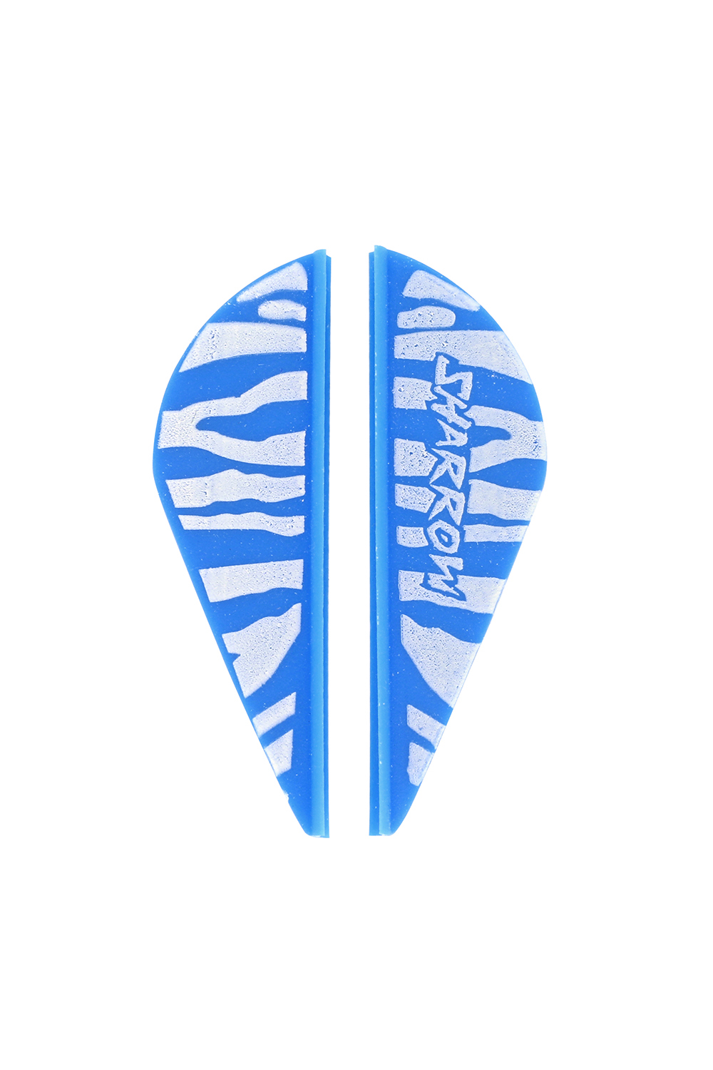 Sharrow 2 inch Water Drop Zebra TPU Rubber Feathers (50 Pcs)