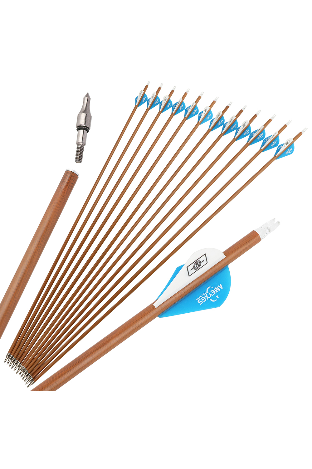 Ameyxgs 30" Compound Bow 500 Spine Hunting Carbon Arrows