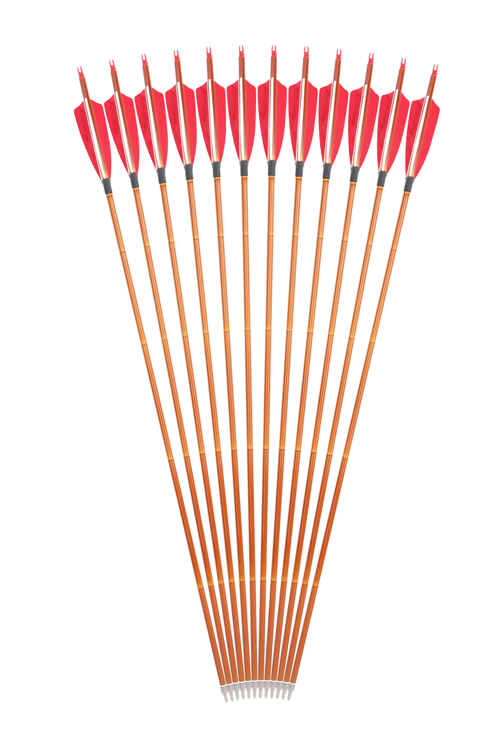 Lokearchery Bamboo Pattern 100gr Tips 500 Spine Carbon Arrows