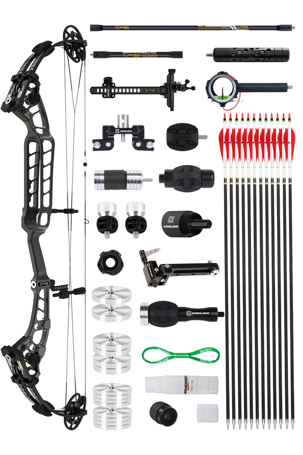 Sanlida 40″ ATA Hero 10 ΙΙ 30-70Lbs Target Compound Bow Kit