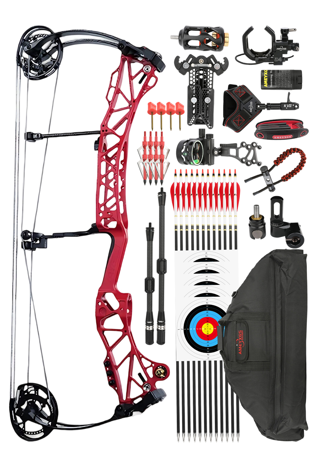 AGS Chuan Yu 45-75Lbs Olympic Competition Dual-Purpose Compound Bow Set