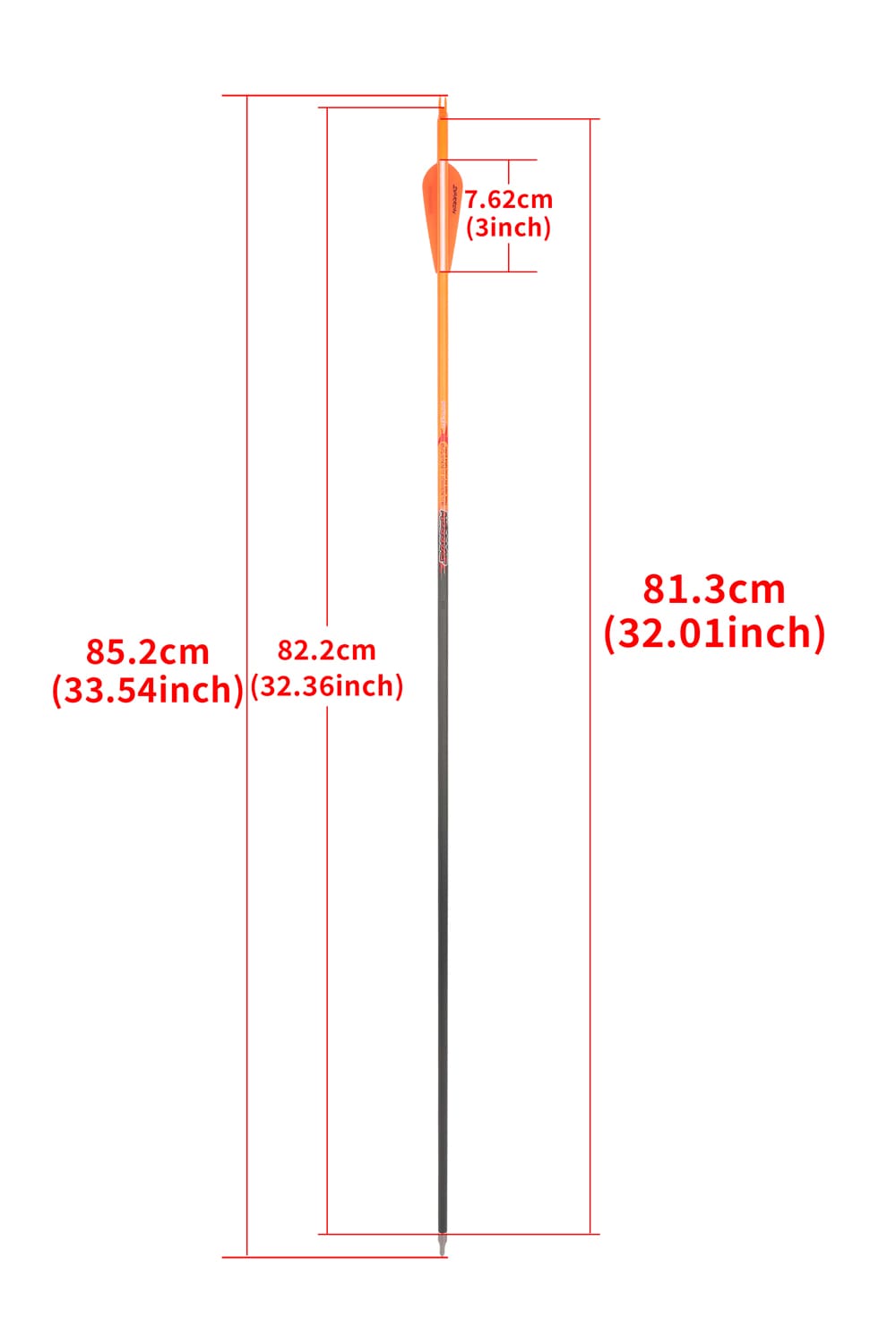 33" Archery Pure Carbon Arrow ID6.2mm Hunting Arrow-Lokearchery