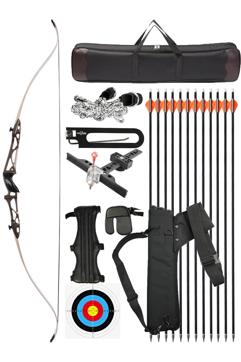 KAUMEI 66" 68" 70" Archery Competition Recurve Bow Set