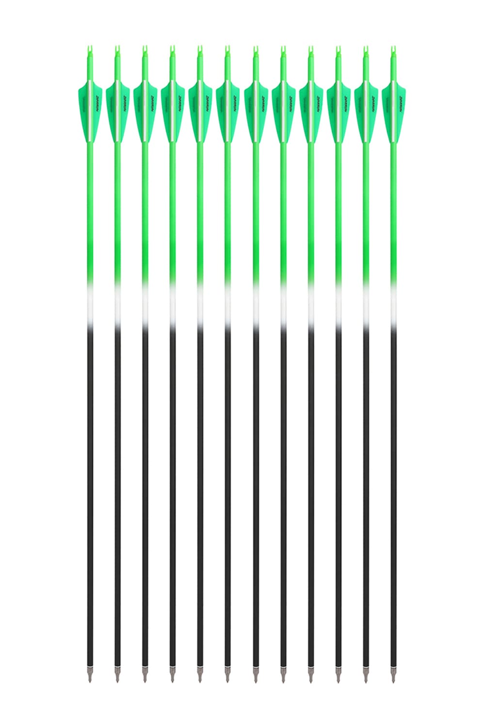 Sharrow 3" Half Color Rubber Feather 500 Spine Hybrid Arrows-Lokearchery