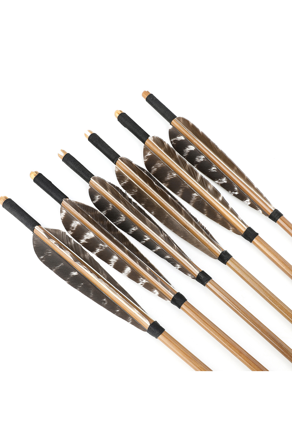 33" Arrow Shaft 5" Snow Bamboo Arrow Shaft for Recurve Bows-Lokearchery