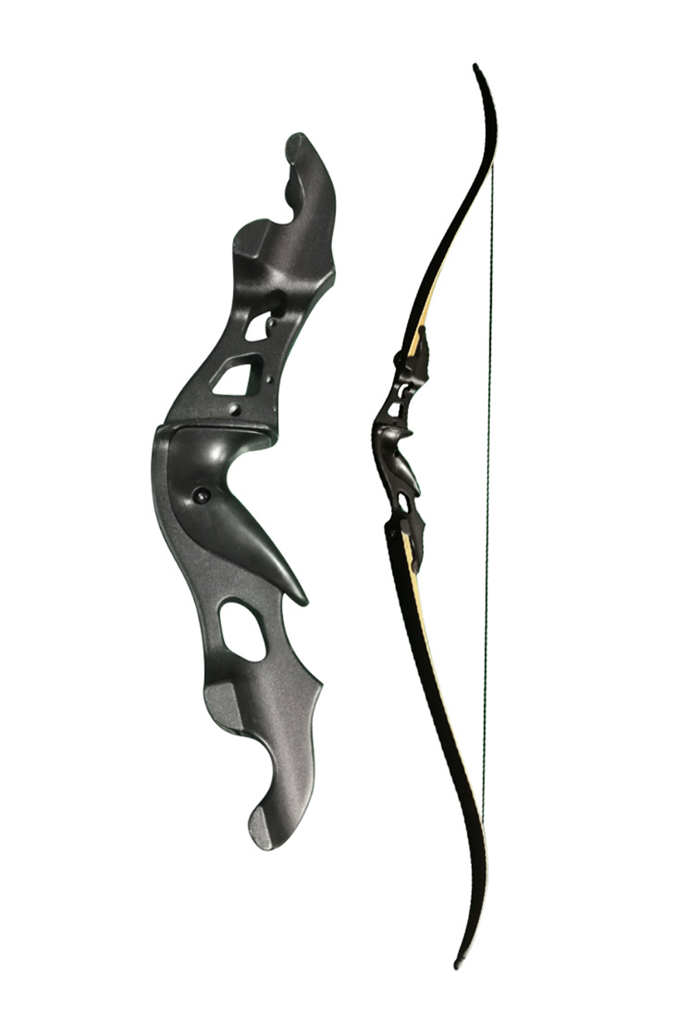 60" Metal Lingyun 20-50Lbs Target Recurve Bow-Lokearchery