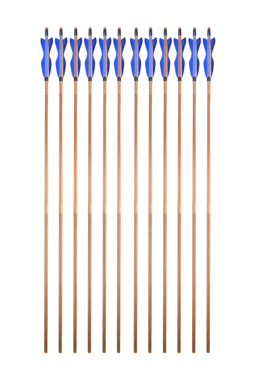 8mm Hunting Bamboo Arrows Shaft with 5" Turkey Feather-Lokearchery