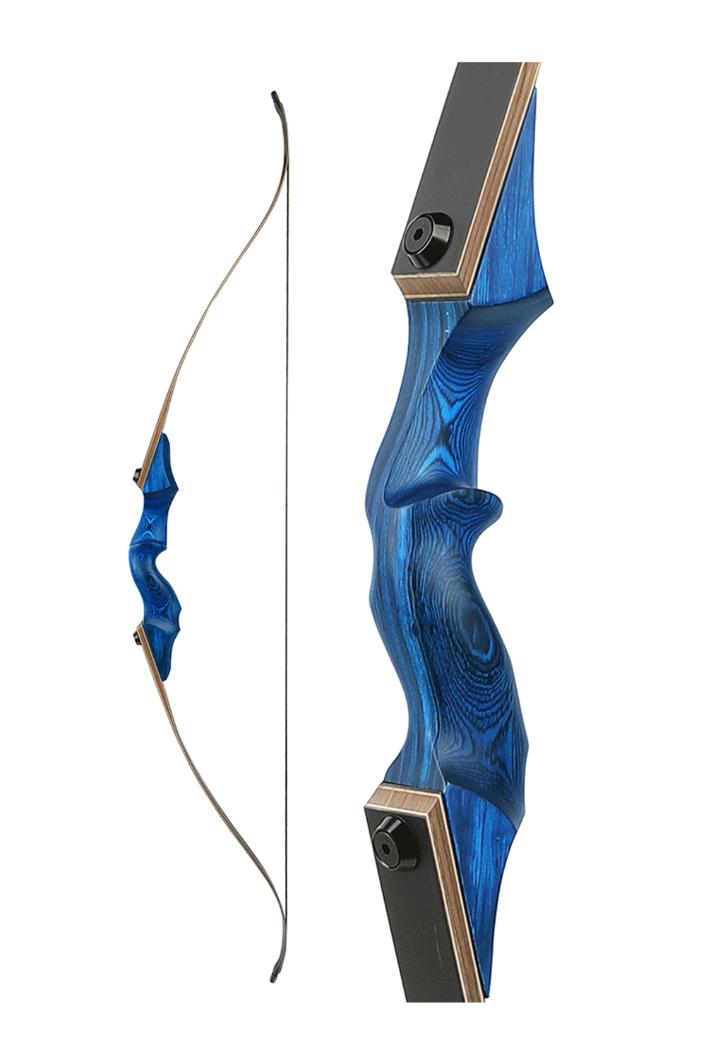 Black Hunter 20-60Lbs Hunting Archery Recurve Bow Set RH LH-Lokearchery