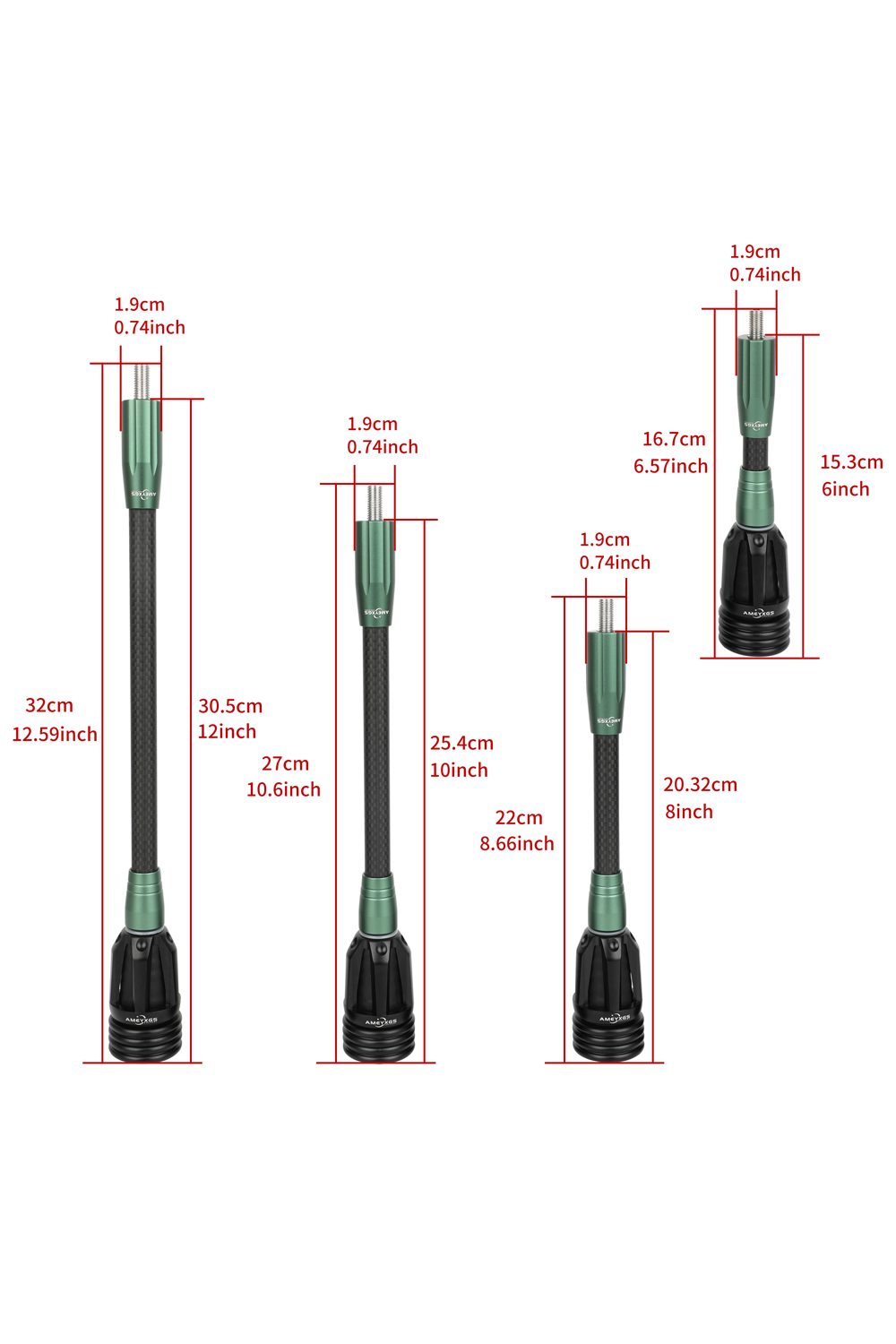 Ameyxgs 3K Pure Carbon Bow Stabilizer-Lokearchery