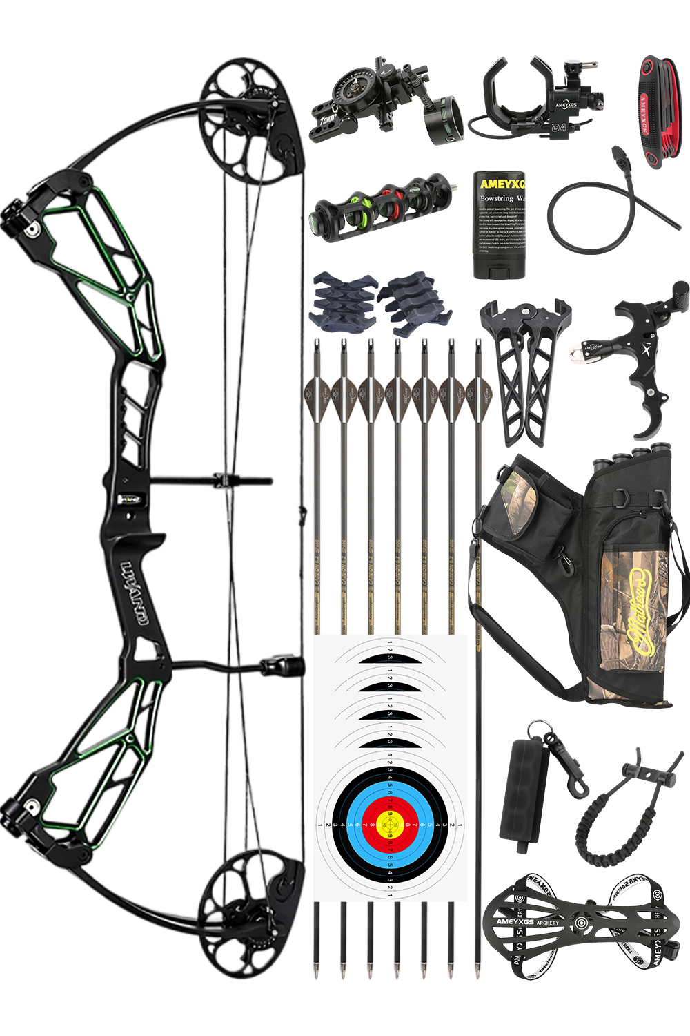 Lwano Pango 30-70Lbs Archery Hunting Compound Bow Set-Lokearchery