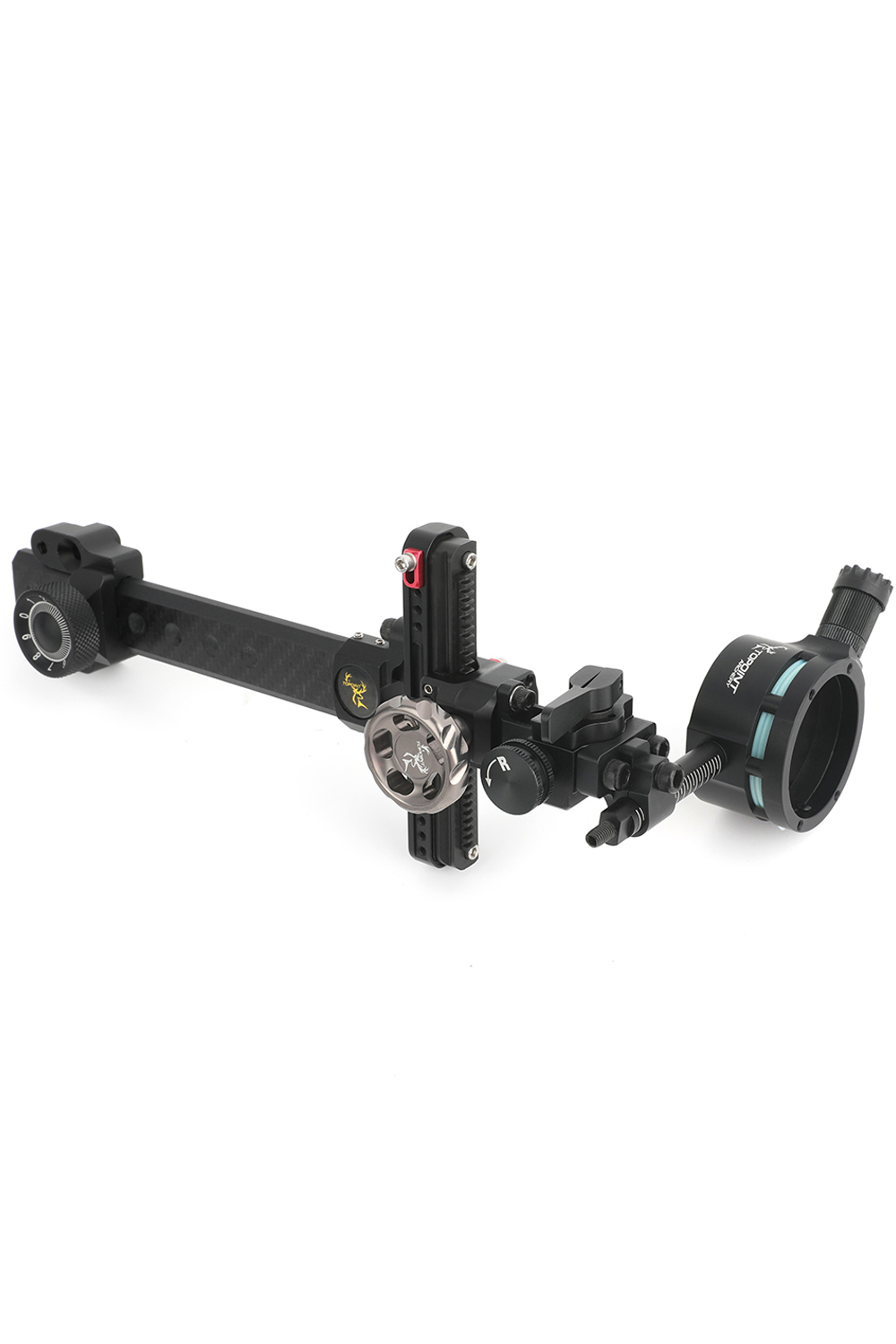 Topoint TX9610 Micro Adjustable Single Pin Carbon Bow Sight-Lokearchery