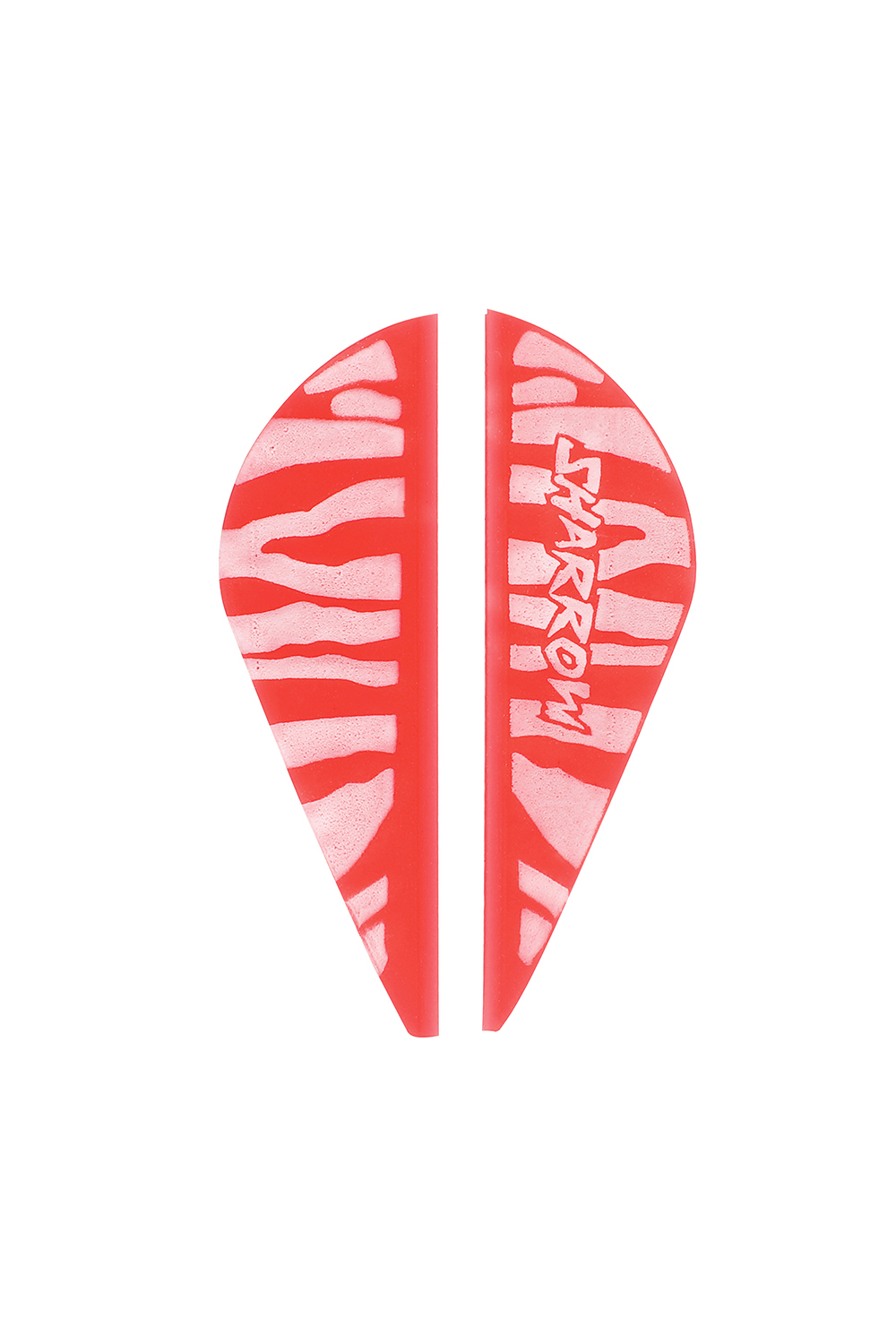 Sharrow 2 inch Water Drop Zebra TPU Rubber Feathers (50 Pcs)