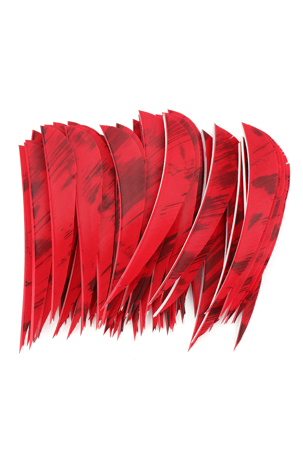 4/5" Teardrop Flame Real Feathers Archery Arrow Fletching - 50Pcs