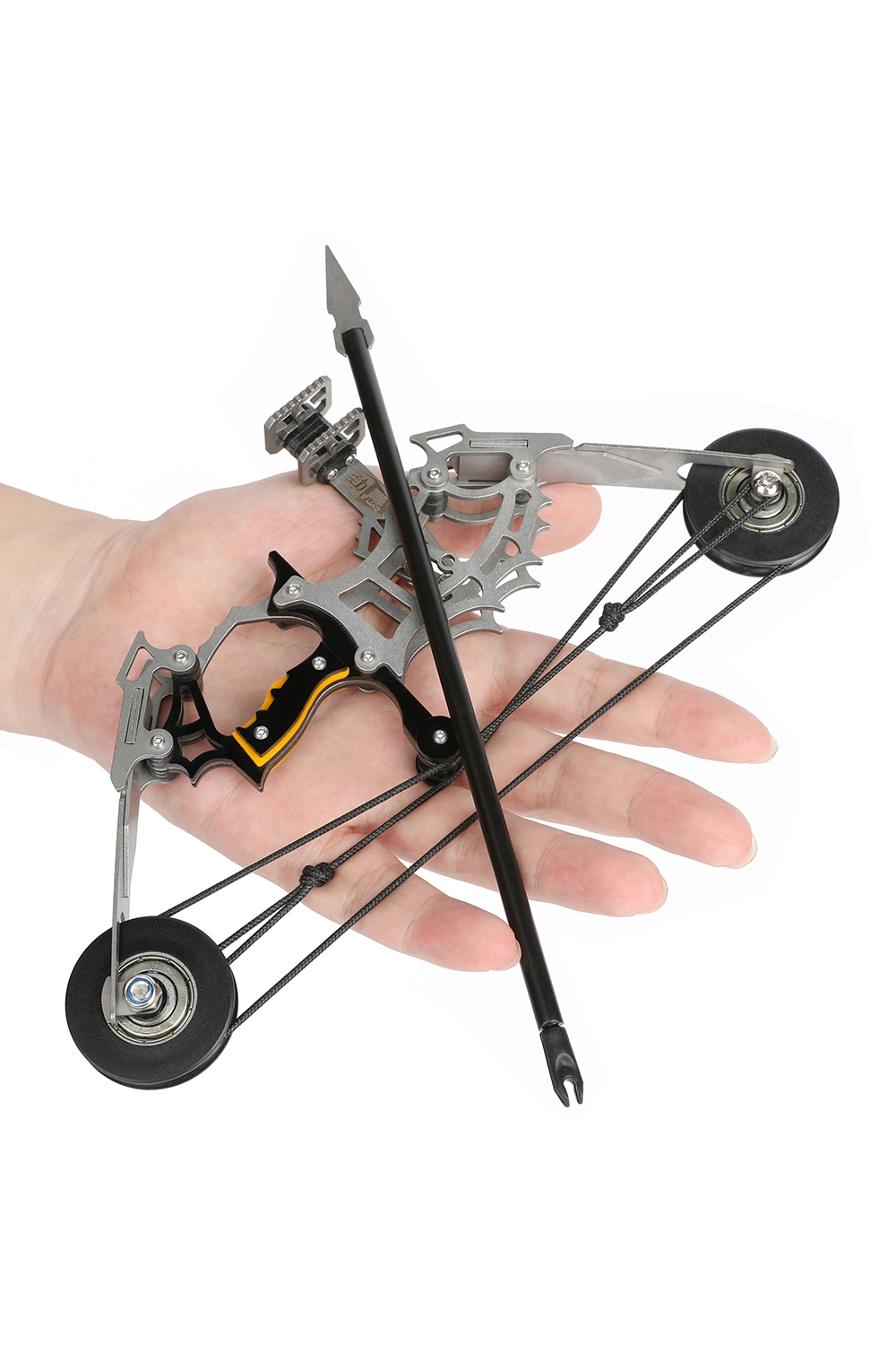 Mini Compound Bow Stainless Steel 12lbs – Pocket Archery Toy Gift